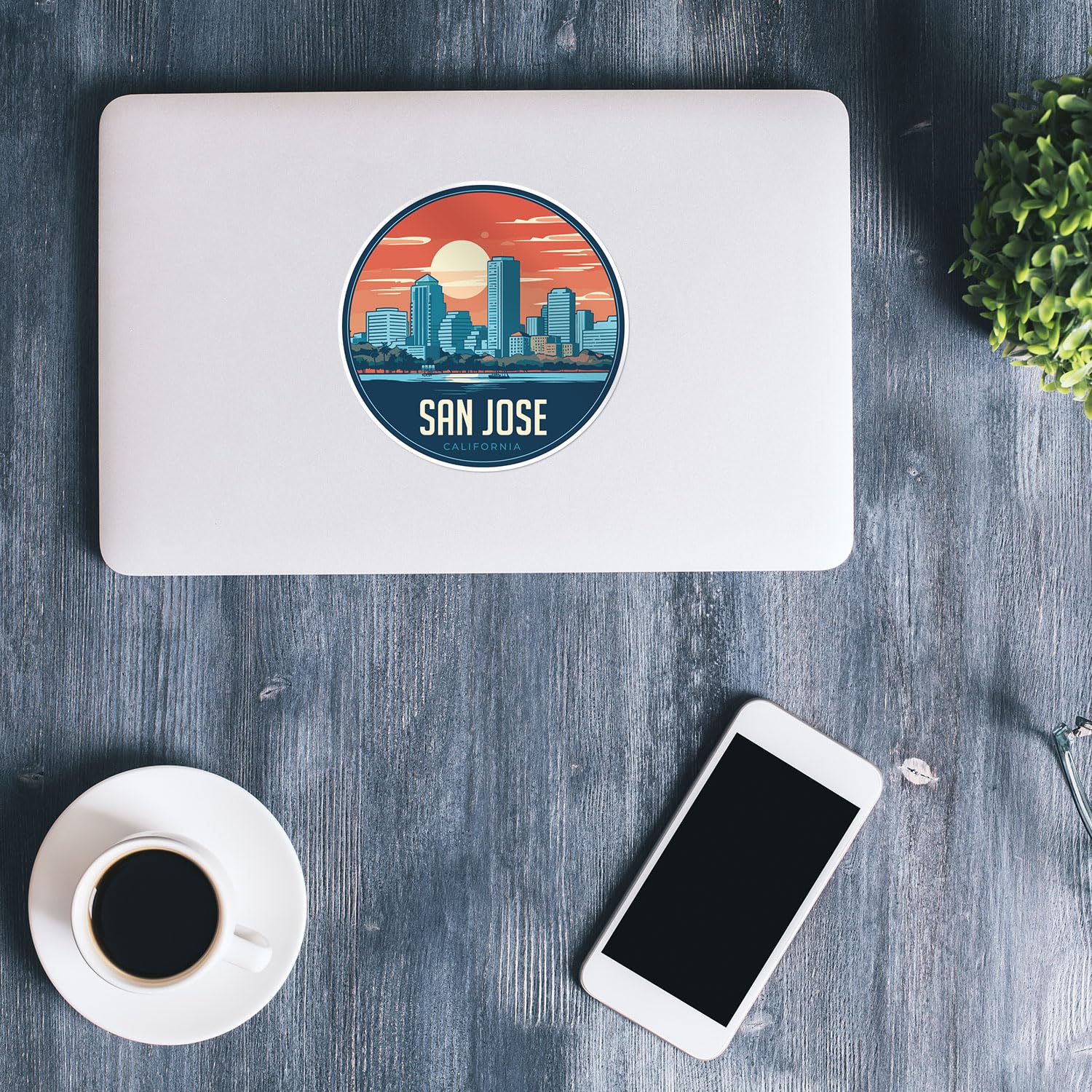 San Jose City Sticker - Waterproof Vinyl Decal for Car Bumper, Laptop, Water Bottle, Wall, and Window, Size - 5'' Longer Side