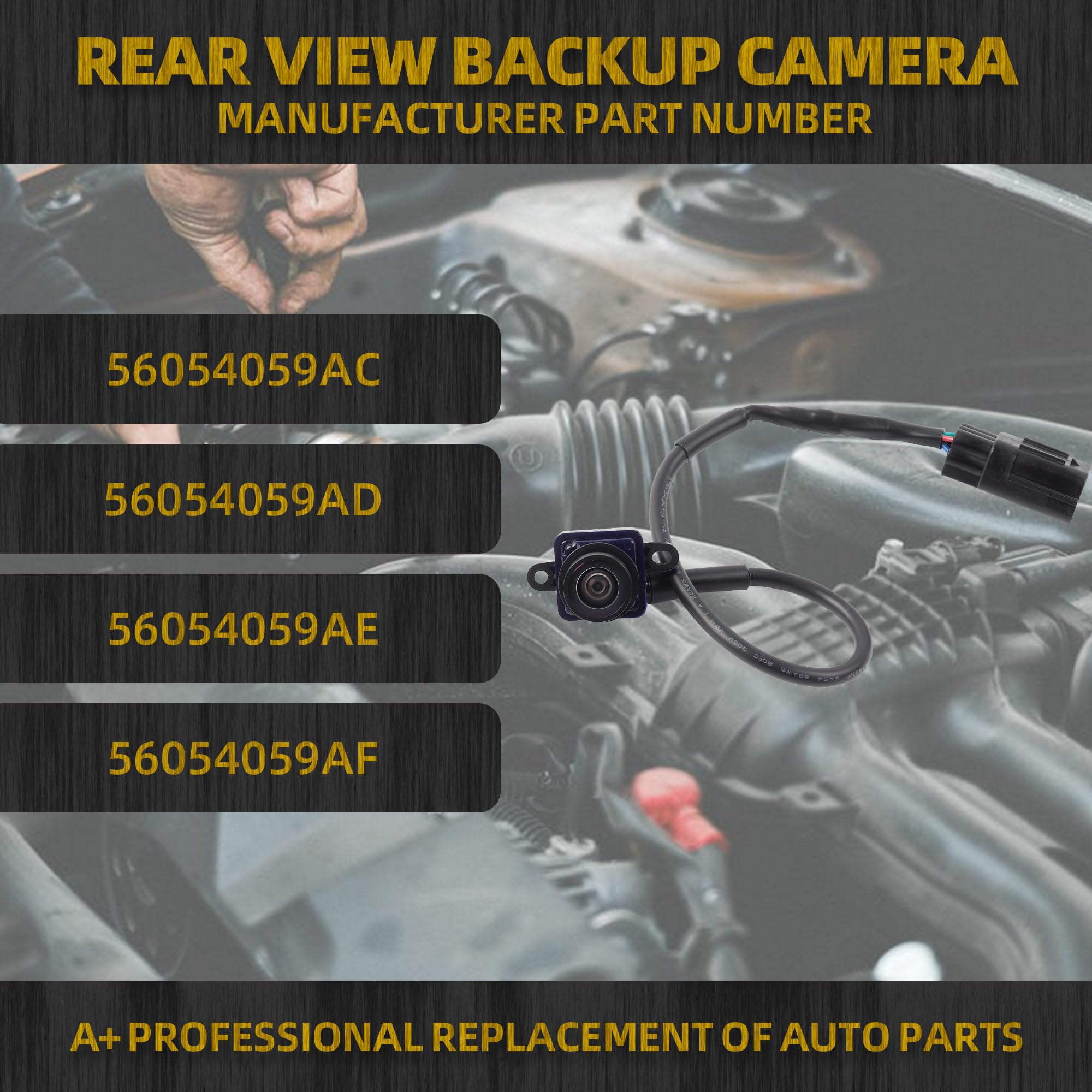 Dasbecan Backup Camera Replacement Compatible With 2011 2012 2013 Dodge Durango Jeep Grand Cherokee Rear Camera Replace# 5605405