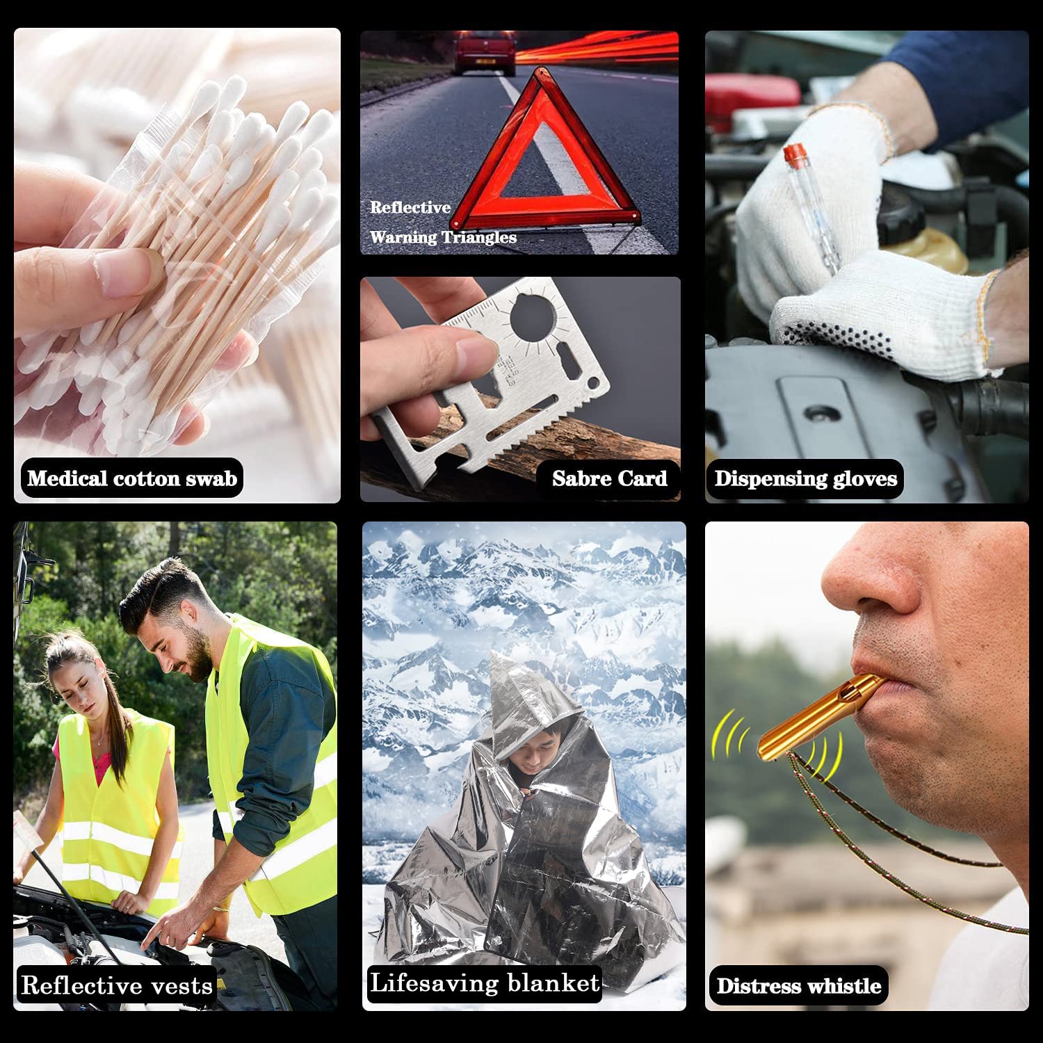 Lianxin Roadside Assistance Emergency Kit - Car Emergency Kit With Jumper Cables (Upgraded) Emergency Roadside Kit For Car 142 P