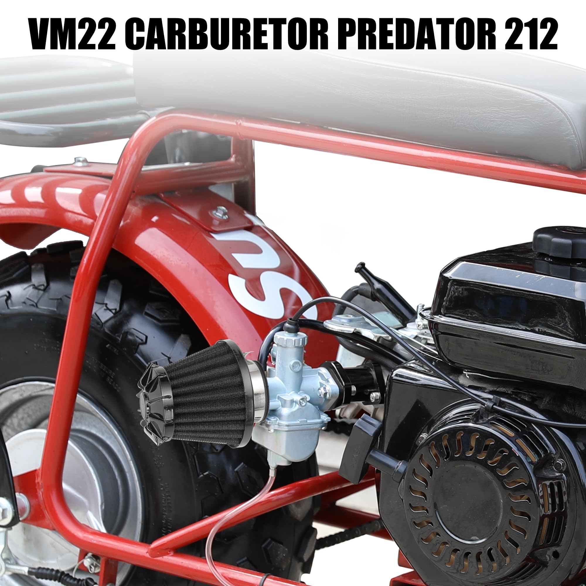 YOXUFA VM22 26mm Carburetor Stage 1 Kit Replacement for Predator 212cc 224cc 196cc 200cc 6.5HP Engine Coleman CT200U BT200X Baja