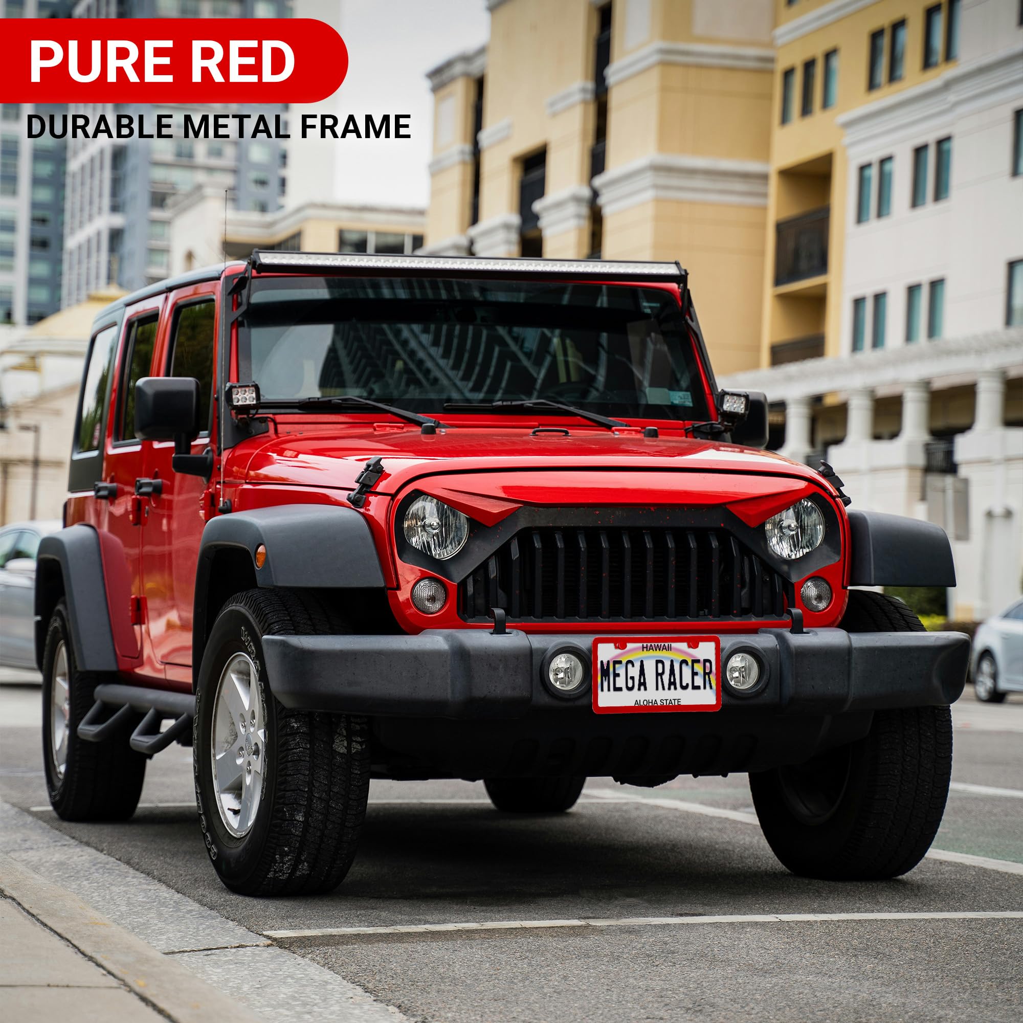 Red License Plate Frame | Red License Plate Cover For Car Tag Frame Metal | Girl Car Plate Frame | Cute License Plate Frames For
