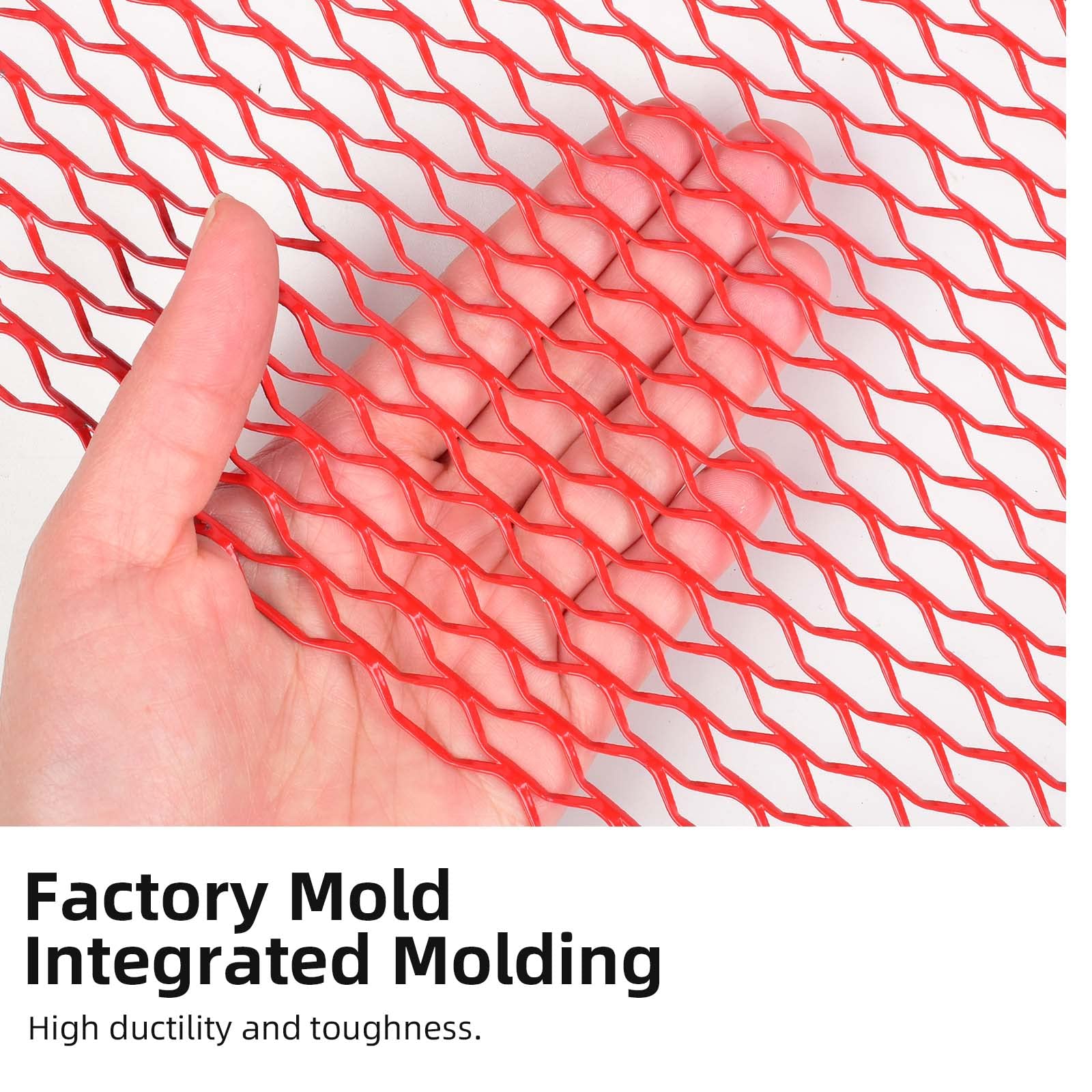 Aggauto Universal 40 ''X13 '' Car Grill Mesh - Aluminum Alloy Automotive Grille Insert Bumper 8X25Mm Seagull Hole, One Of The Mo