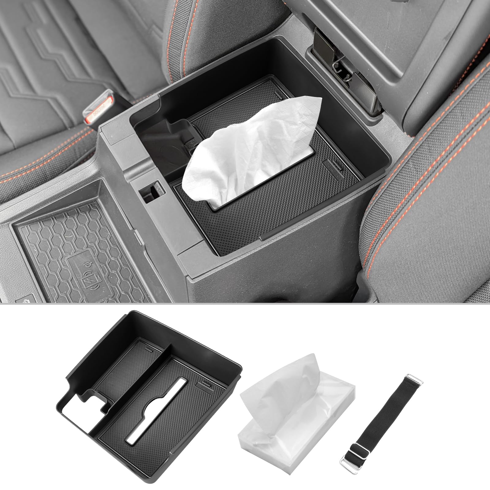 Cdefg Center Console Organizer Tray Compatible With 2022-2025 Nissan Frontier With Tissue Slot, 2024 2025 Frontier Truck Accesso