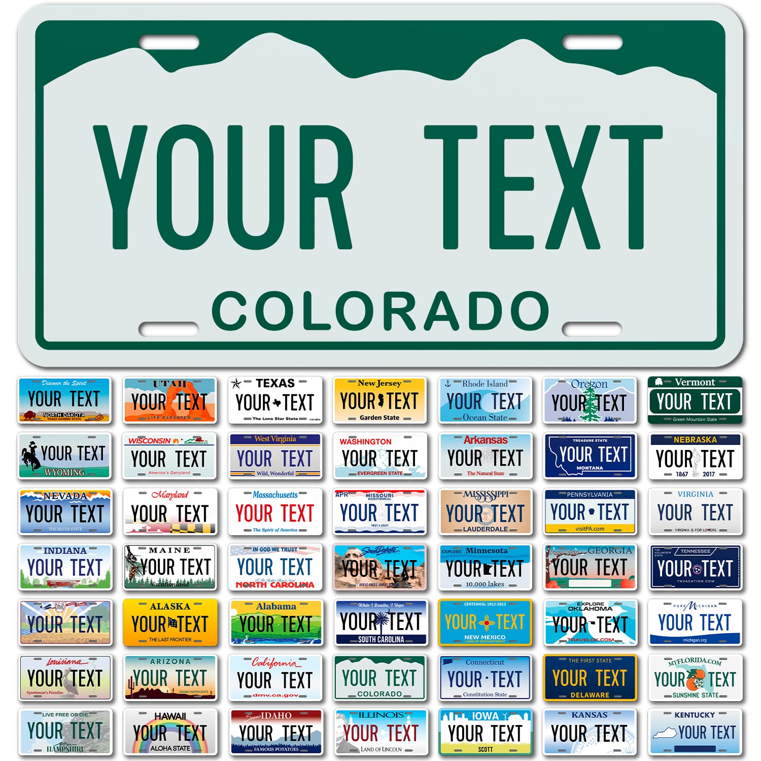 Sigo Signs Custom Colorado License Plate - Personalized 6x12" Rust-Free Aluminum, Fade Resistant, Made in USA