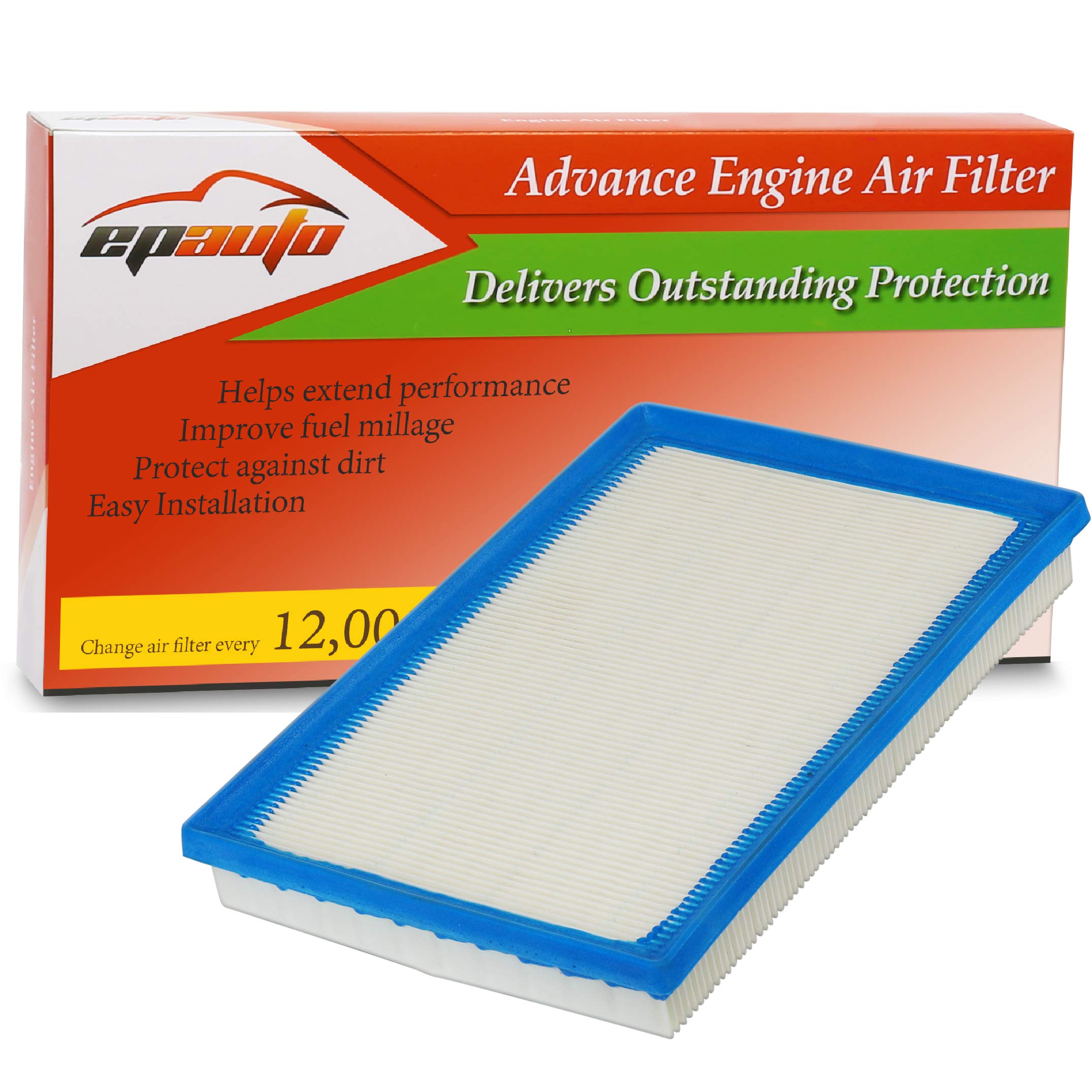 EPAuto GP677 (CA10677) Replacement for Panel Engine Air Filter for Avalon Hybrid(2013-2018), Camry Hybrid(2012-2017), RAV4 Gas 2