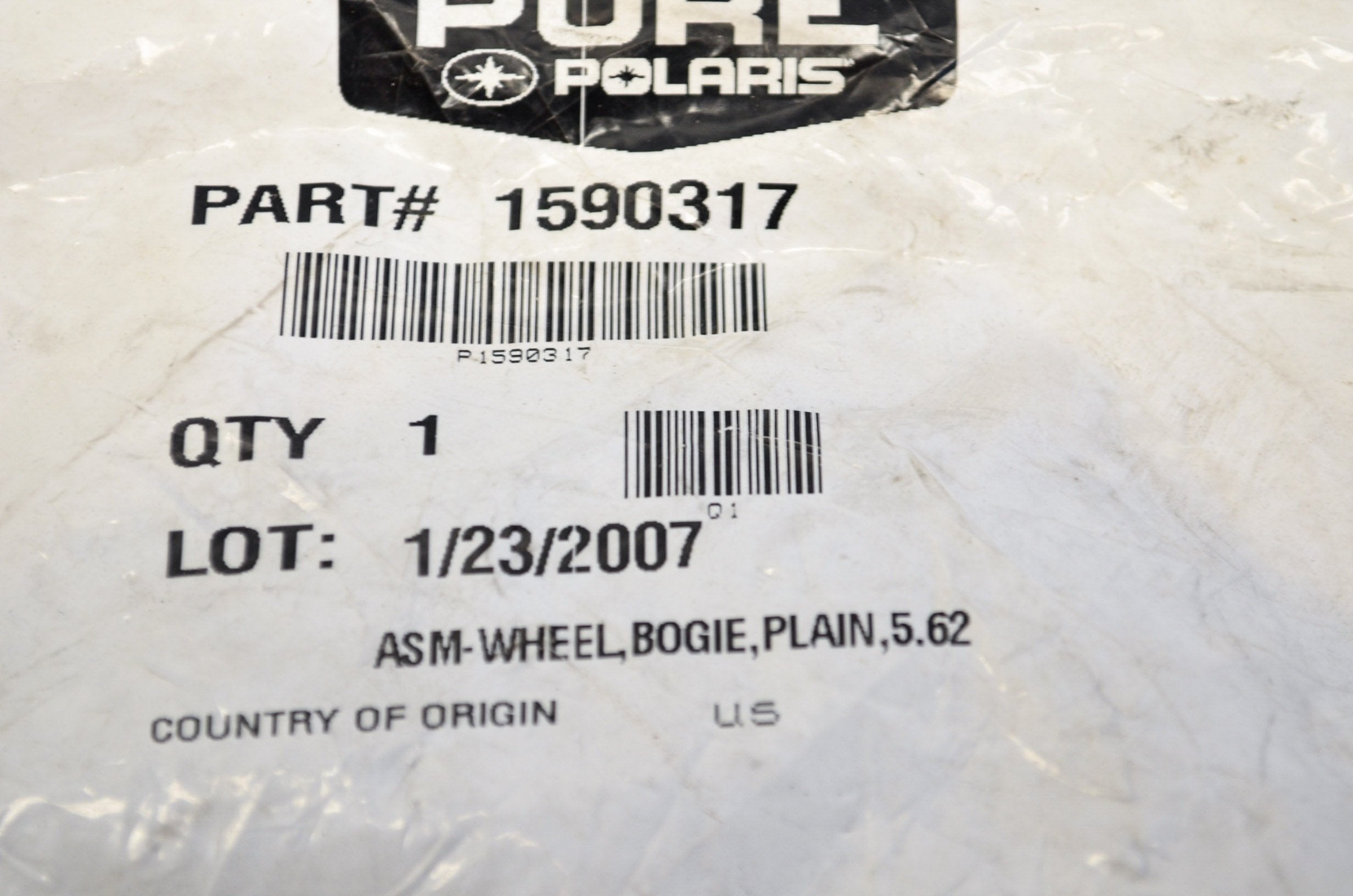 Polaris Snowmobile Wheel Assembly, Bogie, Plain, Genuine Oem Part 1590317, Qty 1