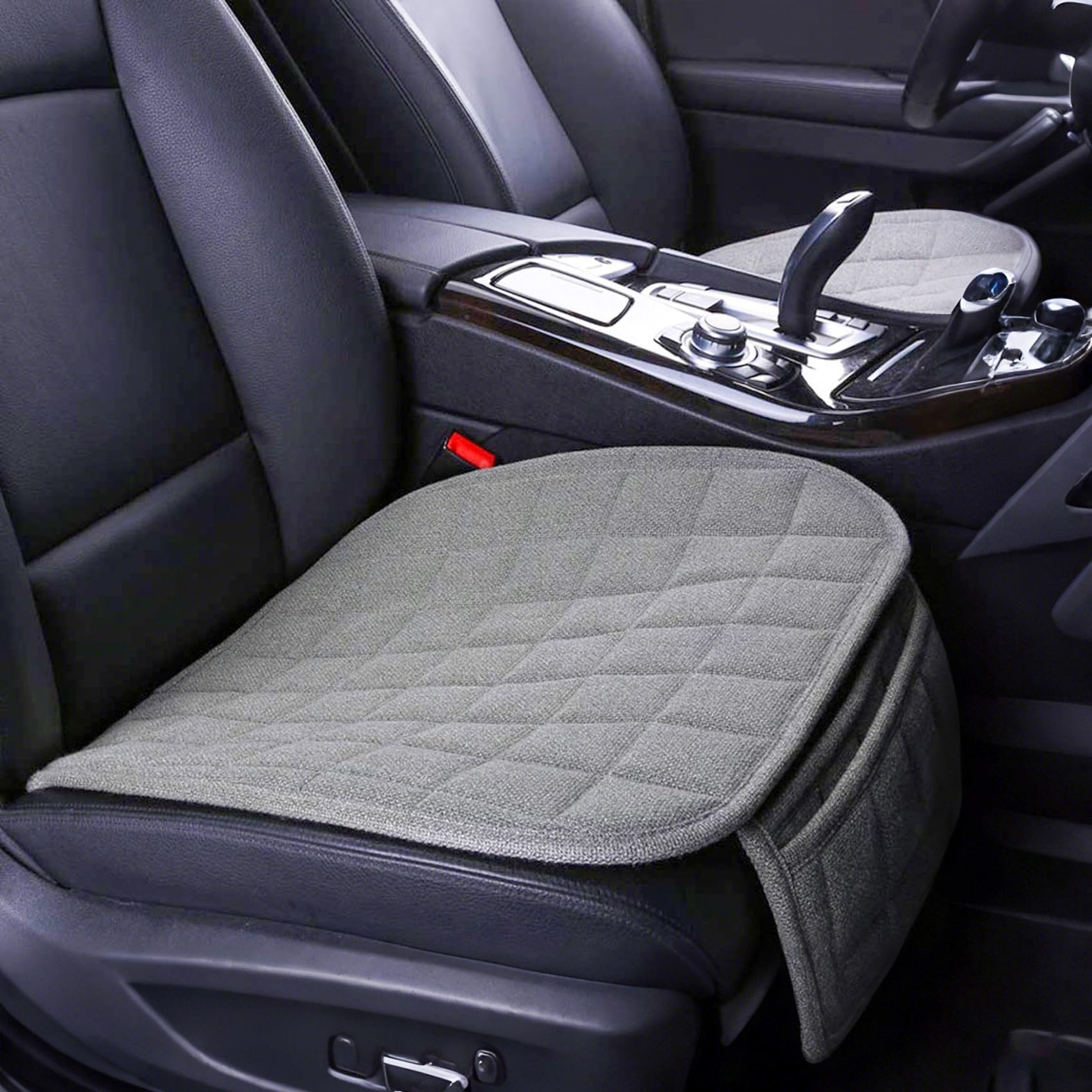 Suninbox Linen Seat Cover For Car,2 Pack Bottom Seat Covers For Trucks, Car Seat Cushion,Pads,Mat,Protector Universal Fit Most A