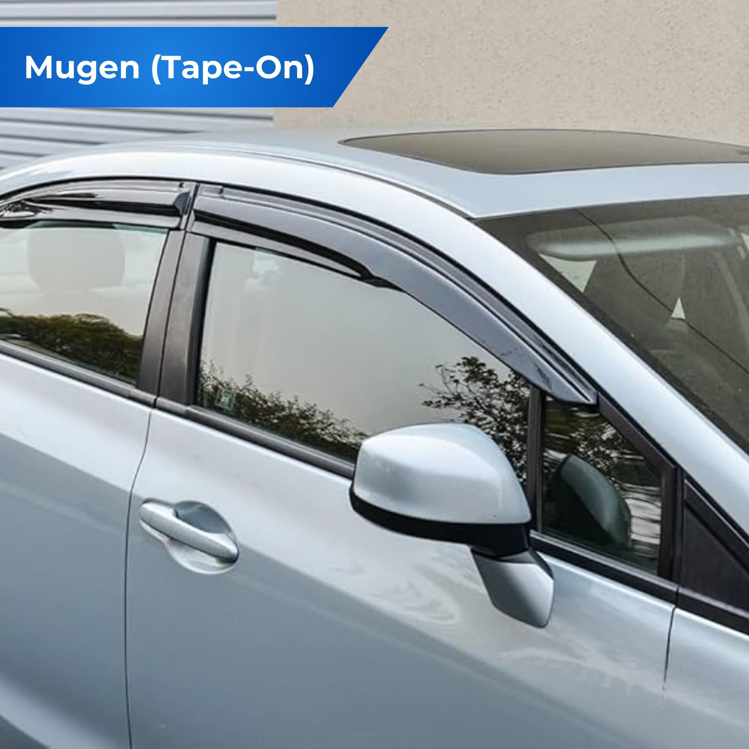 Kpy Window Visor Rain Guard For 2008-2014 Mercedes-Benz C-Class Sedan, Tape-On Window Deflectors Vent Visor Shades For 08 09 10