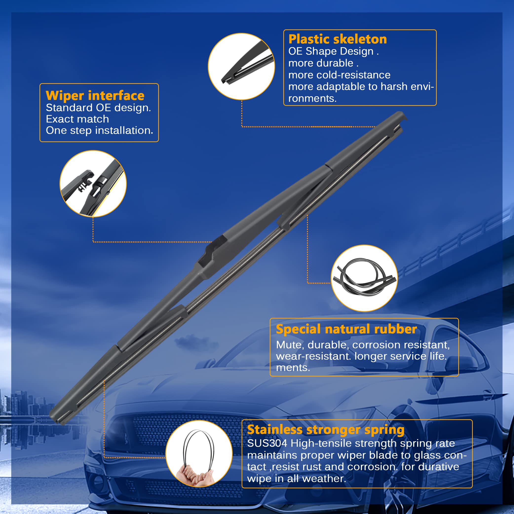 Raintok Windshield Wiper Blade Set Replacement For Lexus Rx350 2016 2017 2018 2019 2020 2021 Original Equipment Replacement Fron