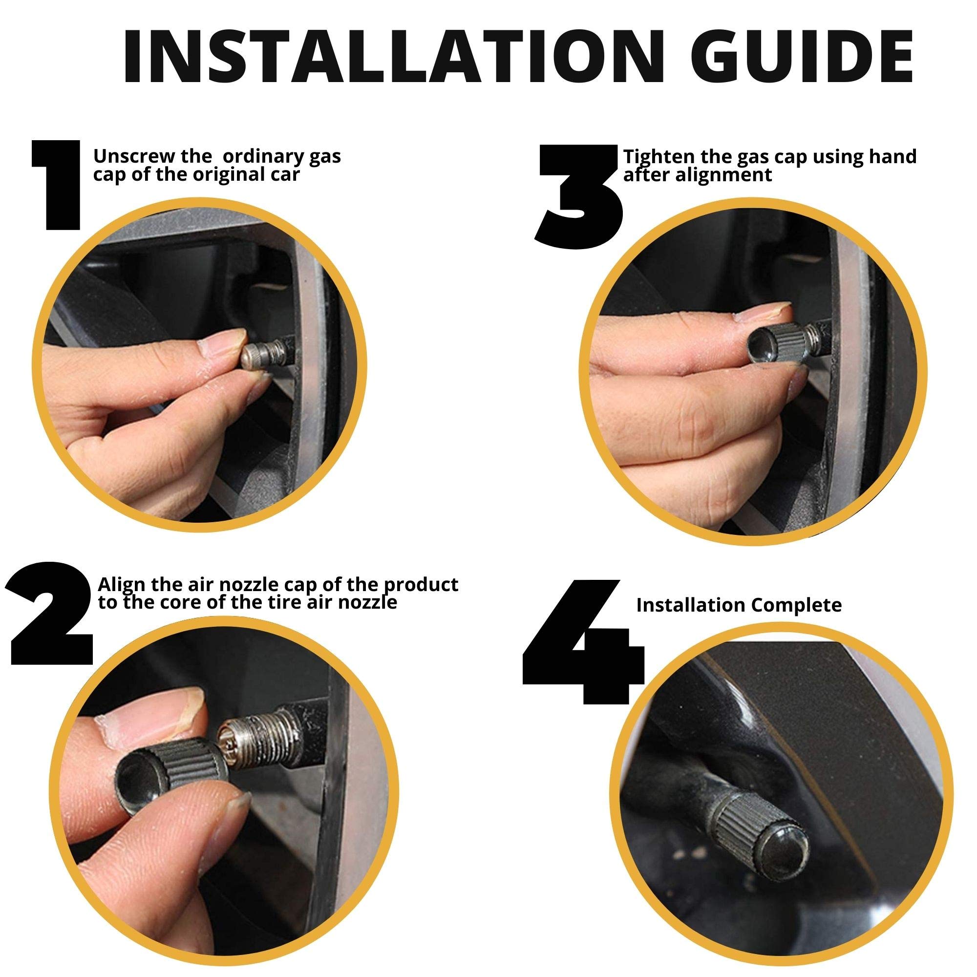 Performore 30 pcs Tire Valve Caps Heavy-Duty Stem Covers with O-Rubber Rings, Universal Car Wheel Tire Valve Stem Caps Dust Cove