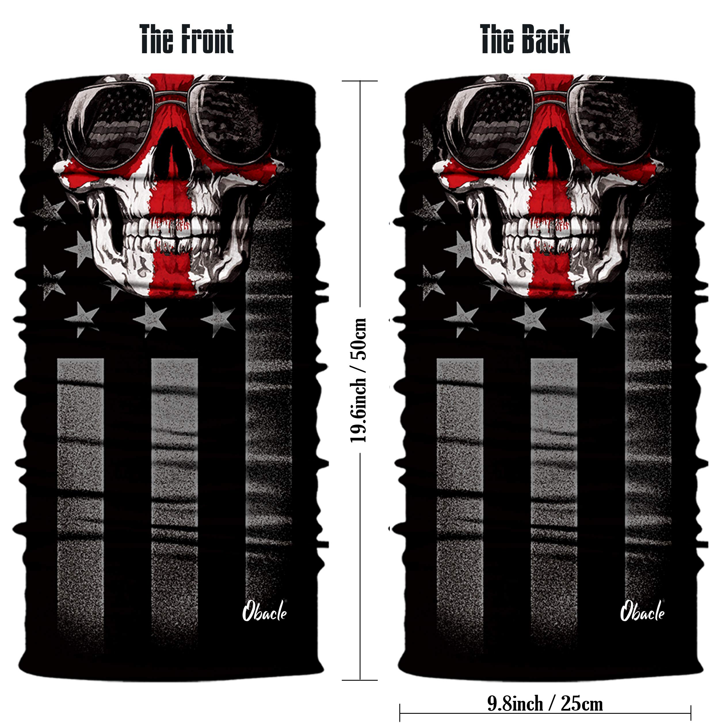 Obacle Skull Face Mask Half For Dust Wind Uv Sun Protection Seamless 3D Tube Mask Bandana For Men Women Thin Skeleton Mask Motor