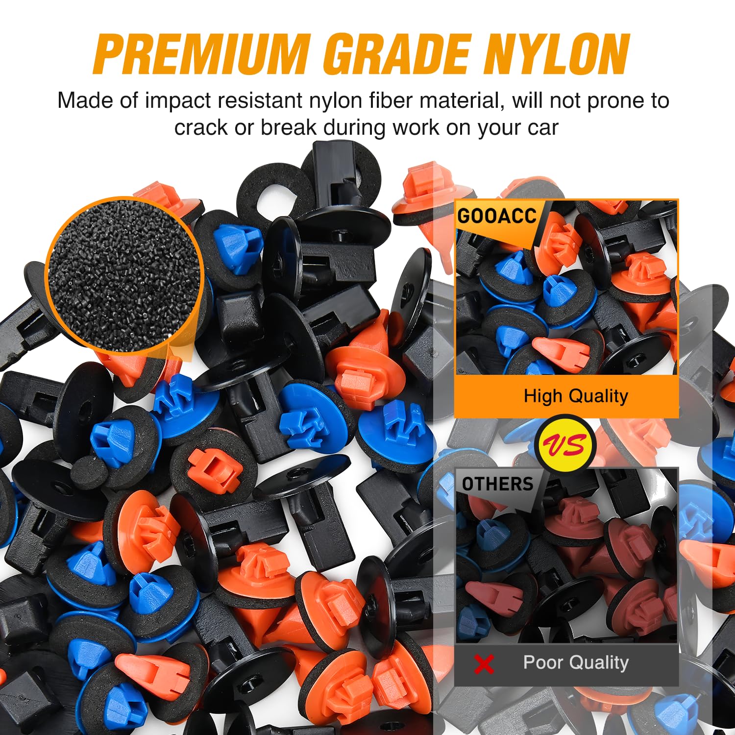 Gooacc 120Pcs Car Bumper Retainer Clips Bumper Fender Liner Kit For Lexus Toyota 4Runner Tacoma Rav4 Scion 75495-35010 75397-350