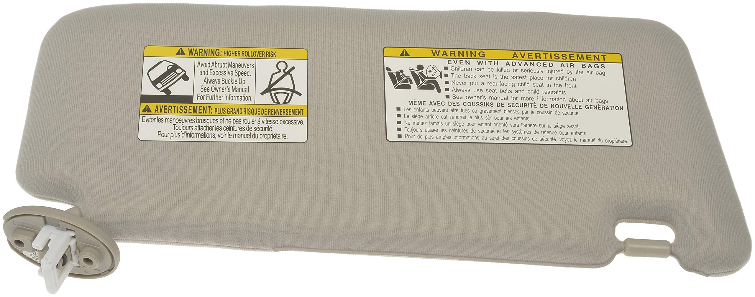 Dorman 74217 Driver Side Sun Visor Compatible With Select Toyota Models, Gray