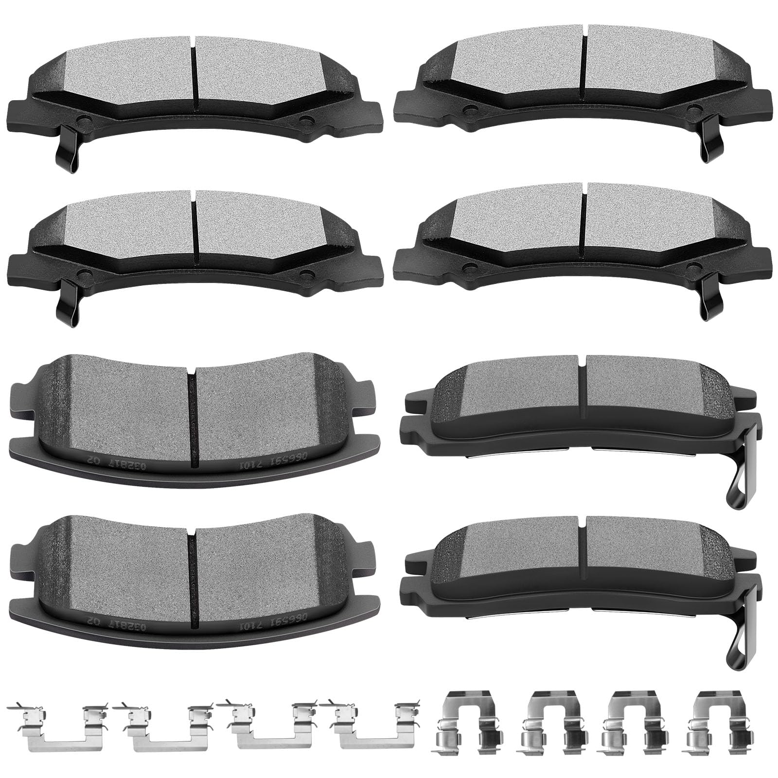 Ceramic Brake Pads Kits,Scitoo 8Pcs Brakes Pads Set Fit For 2008-2009 For Buick Allure,2008-2009 For Buick Lacrosse,2006-2010 Fo