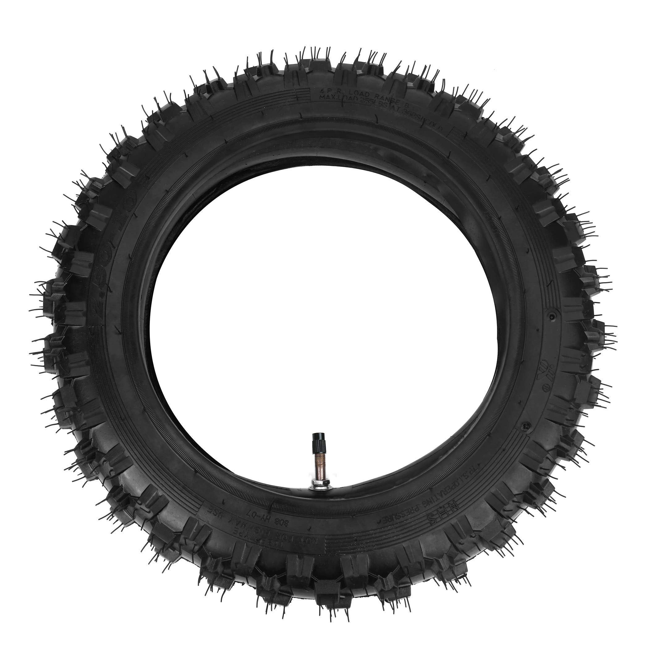 (2 Set) 2.5-10'' Off-Road Tire And Inner Tube Set - Dirt Bike Tire With 10-Inch Rim And 2.5/2.75-10 Dirt Bike Inner Tube Heavy D