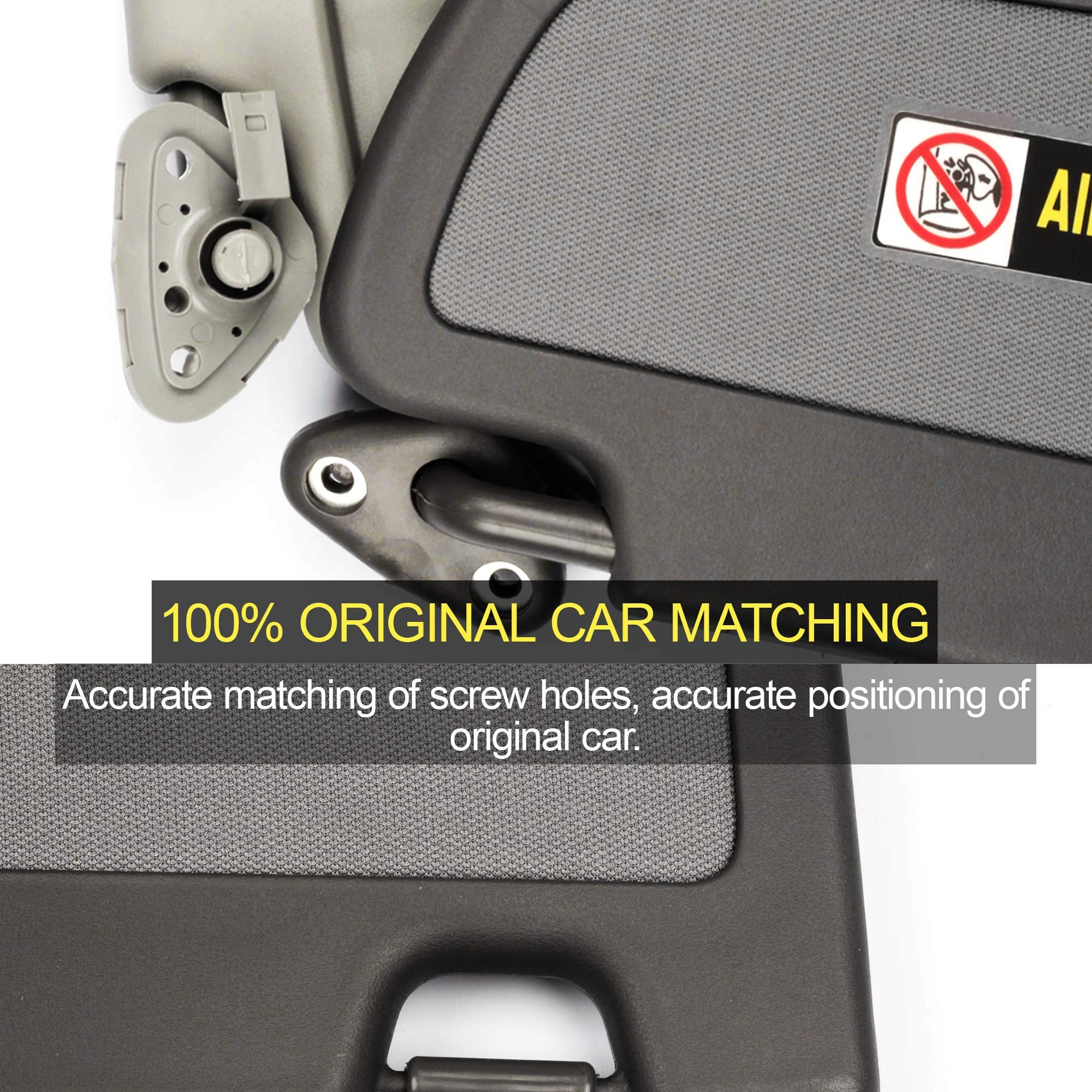 Dasbecan Atlas Gray Pair Sun Visor Compatible With Honda Civic 2006-2011 Replaces# 83280-Sna-A01Za 83280-Sna-A01Zb 83230-Sna-A01Za 83230-Sna-A01Zb