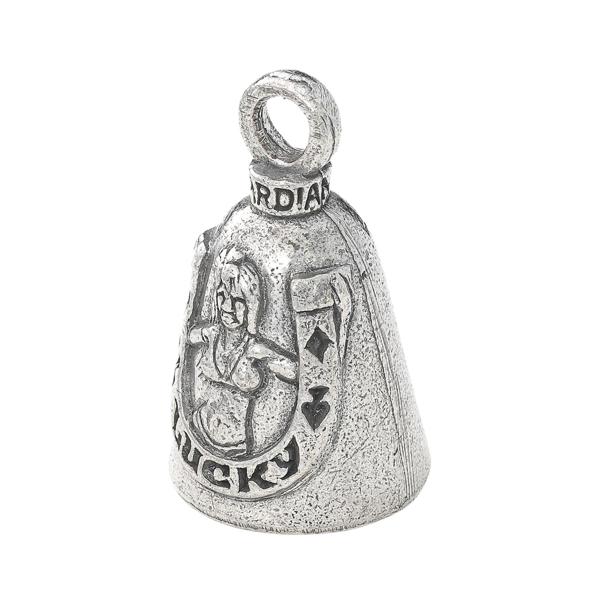 Guardian Bell Lucky Good Luck Bell w/Keyring & Black Velvet Gift Bag | Motorcycle Bell | Lead-Free Pewter | Good Luck Gift to Fr