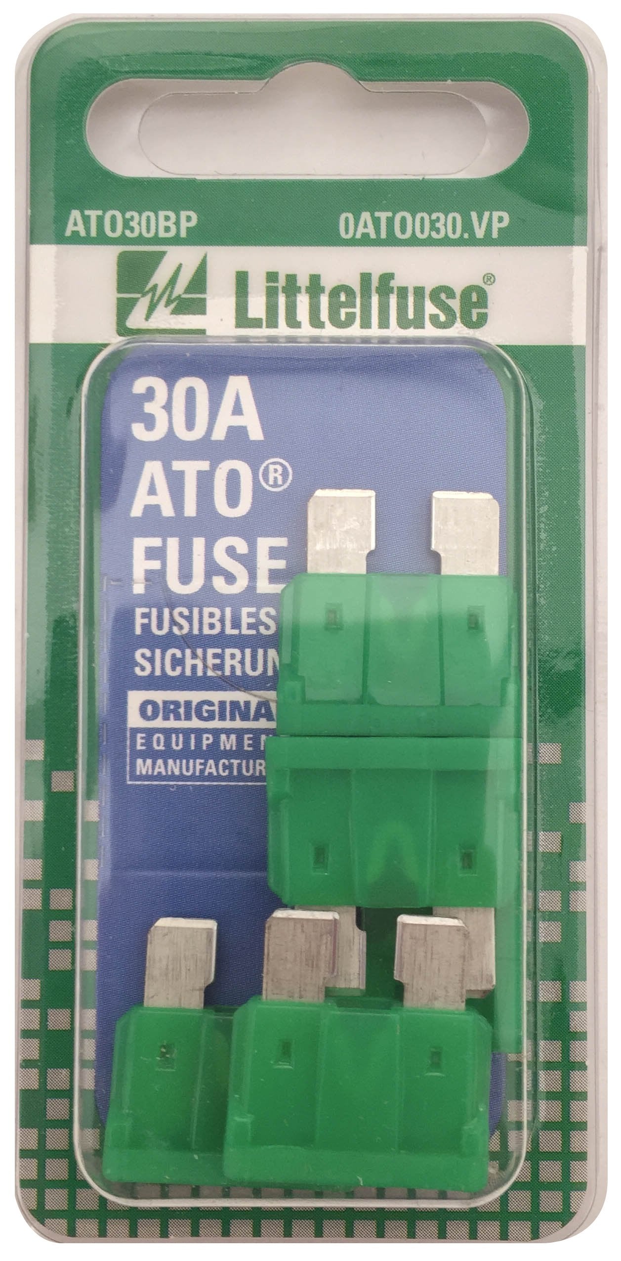 Littelfuse 0Ato030.Vp Ato 32 Volt 30 Amp Carded Fuse, (Pack Of 5)
