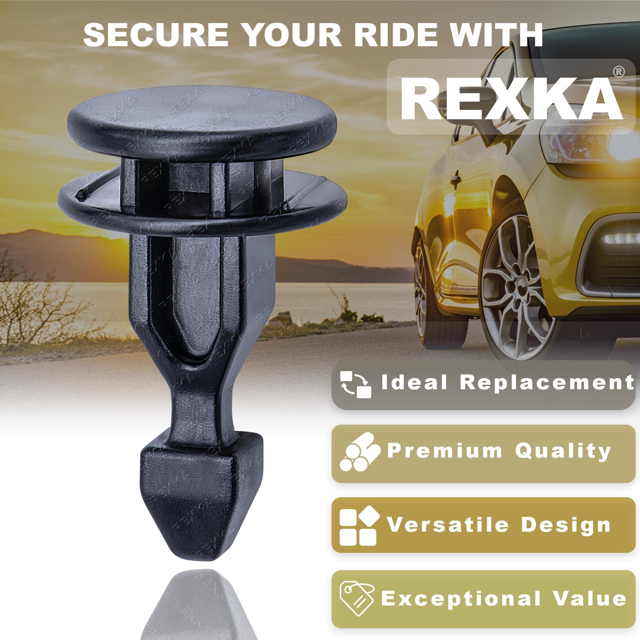 Rexka 50Pcs Striker Engine Cover Retainer Clip Compatible With Honda 91547-Tz5-A02 Honda Odyssey, Pilot & Ridgeline Acura Mdx, R
