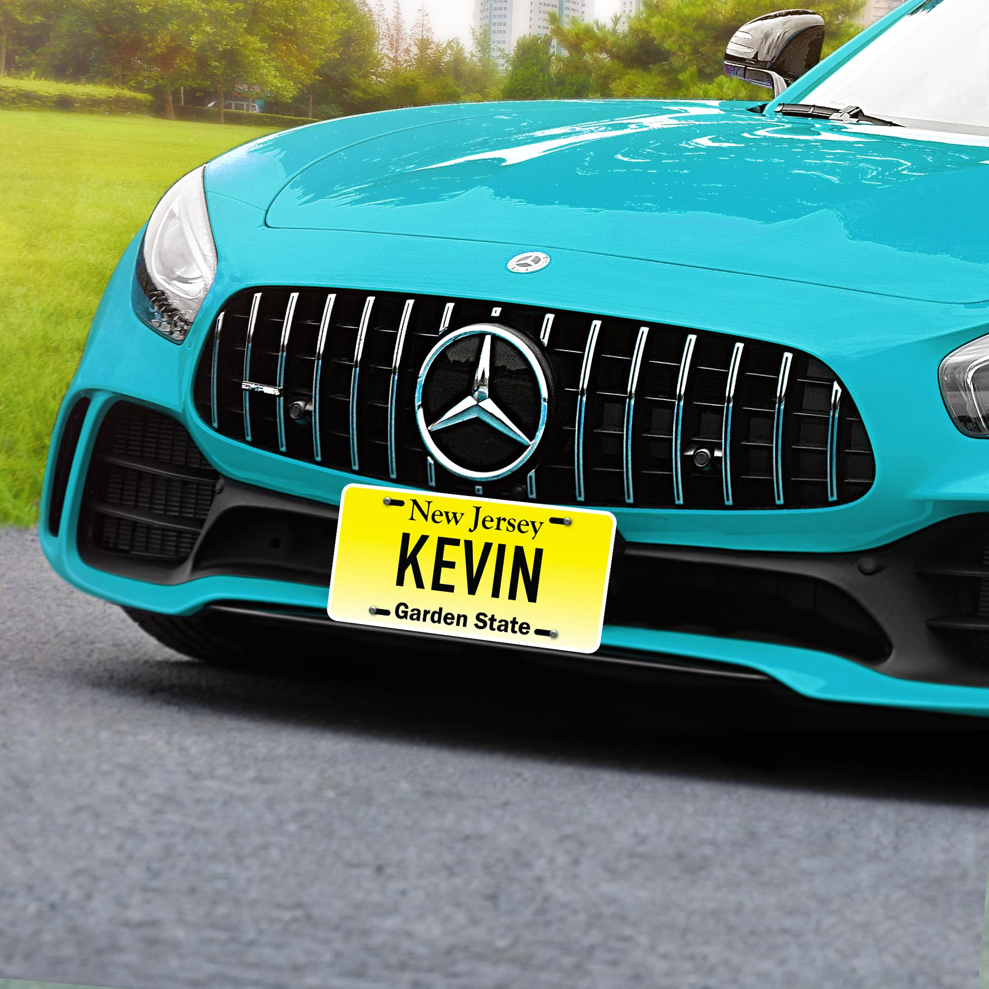 Custom New Jersey License Plate, Personalized License Plates For Car, 6X12 Inch, Rust-Free Fade Resistant Aluminum, Usa Made By