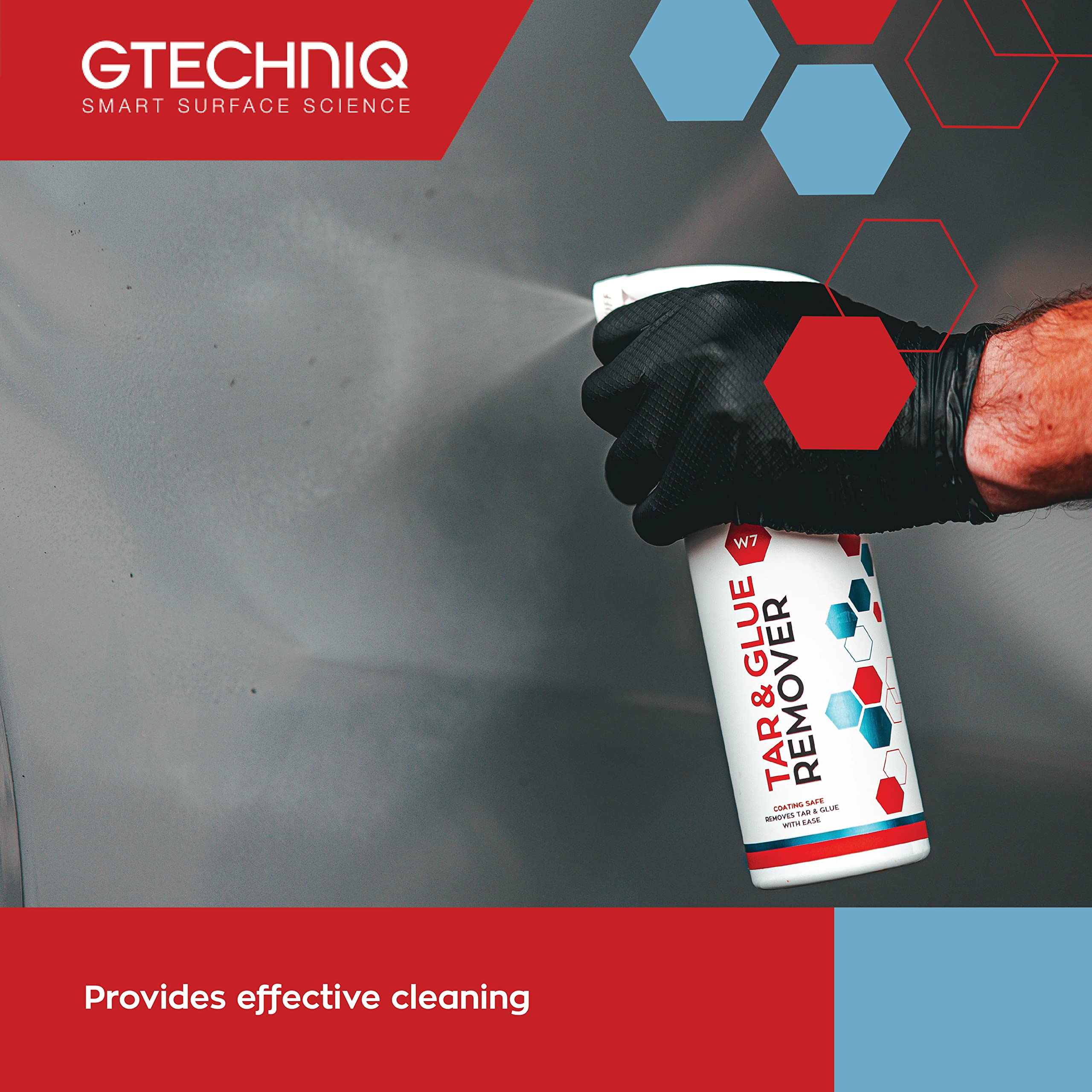 Gtechniq - W7 Tar And Glue Remover - Full Strength Solvent Based, Softens And Dissolves Adhesive, Safe To Use With Waxes, Coatin