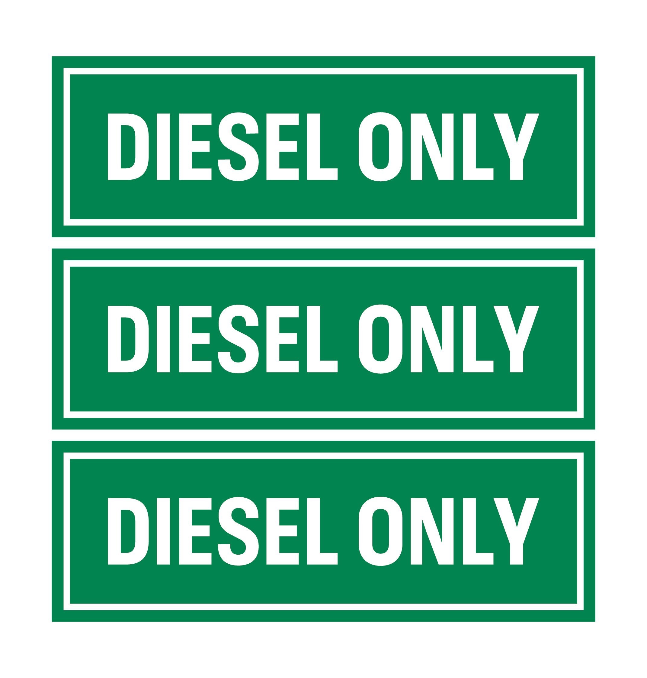 Sutter Signs 3Pc Diesel Only Stickers For Fuel Tank | Weatherproof Adhesive Decals For Trucks, Tractors, Fuel Cans, Gas Caps