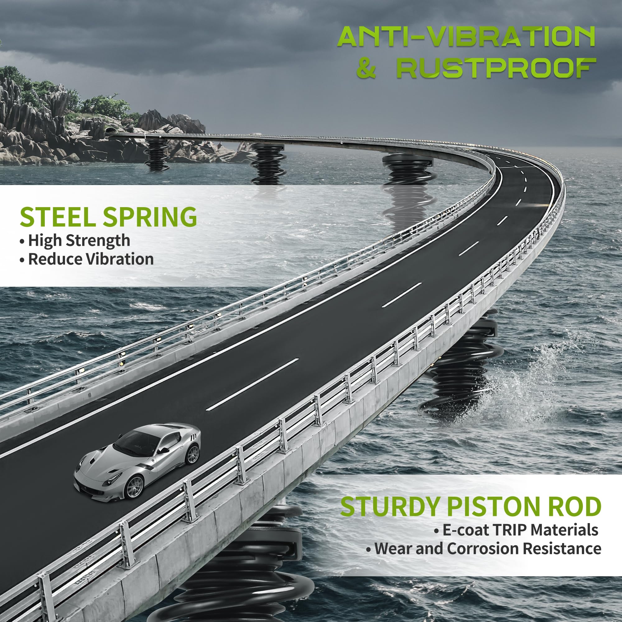Autosaver88 Front Complete Struts Shocks And Coil Spring Assembly Compatible With 2005-2010 Chevy Cobalt, 2006-2011 Chevy Hhr, 2