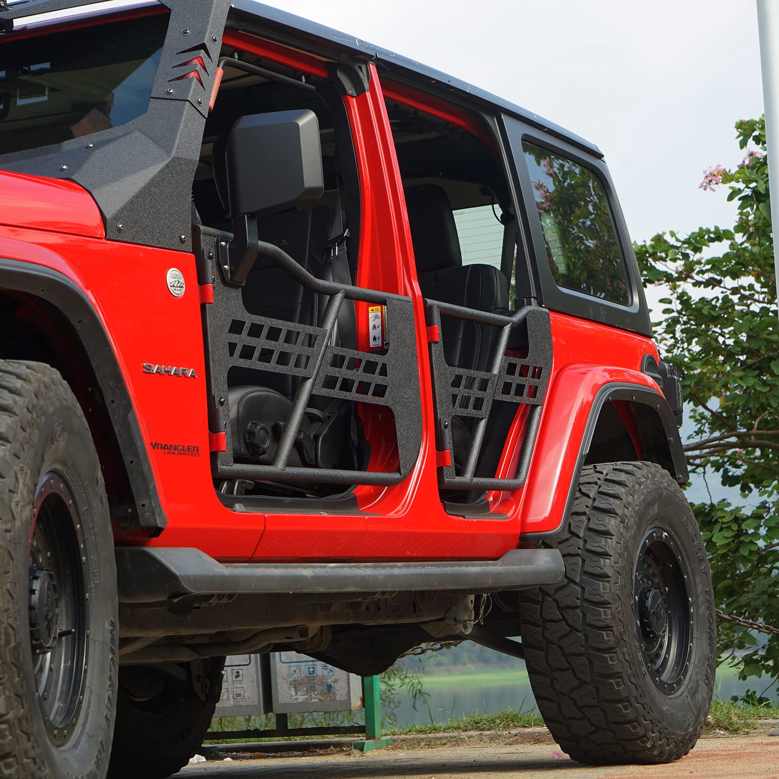 Hooke Road Wrangler Jl Gladiator 4 Doors Tube Half Door Guards For Jeep Wrangler Jl Unlimited | Gladiator Jt 2018 2019 2020 2021 2022 2023 2024
