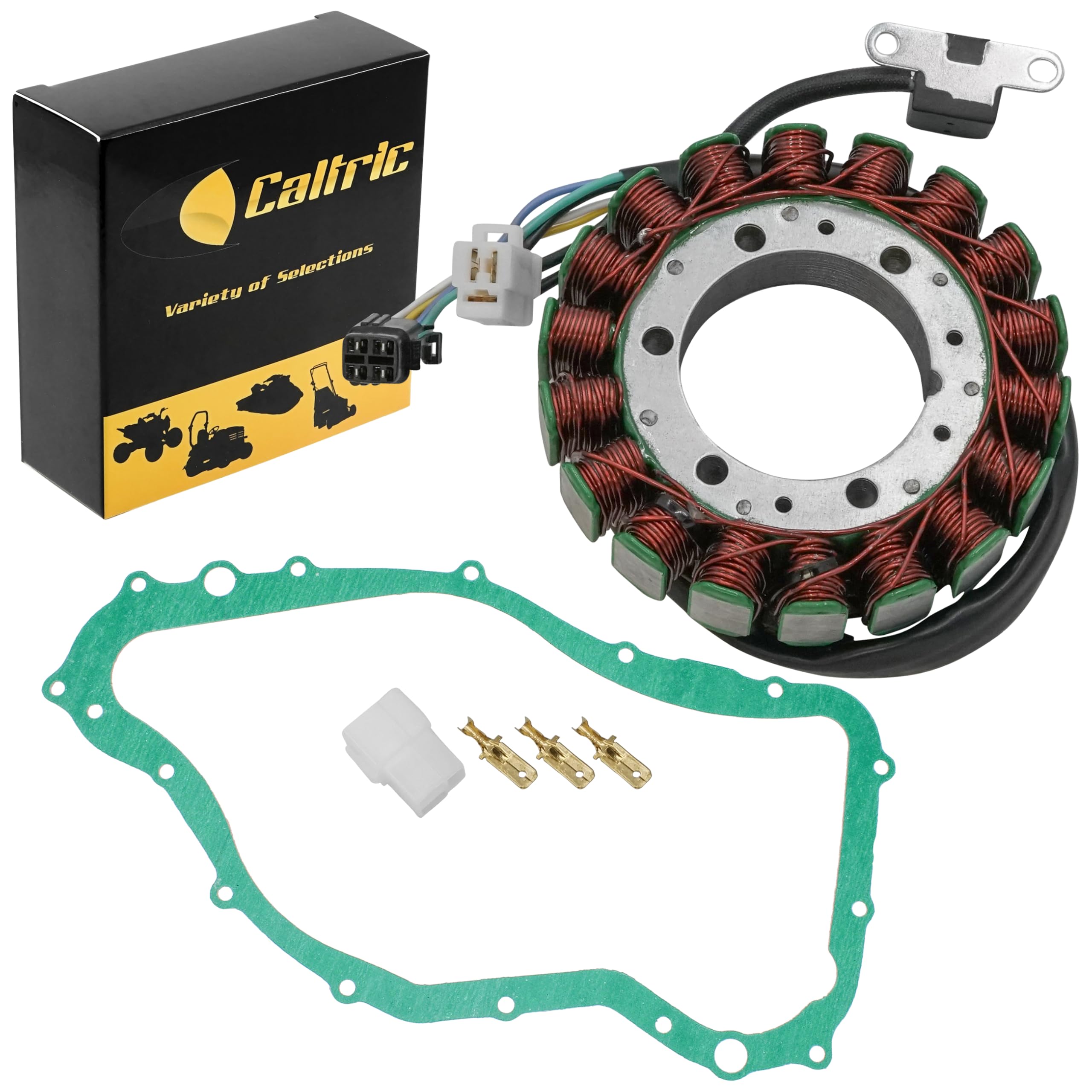 Caltric Stator & Gasket Compatible with Arctic Cat 500 4X4 Auto Manual 2003 2004 2005-2009