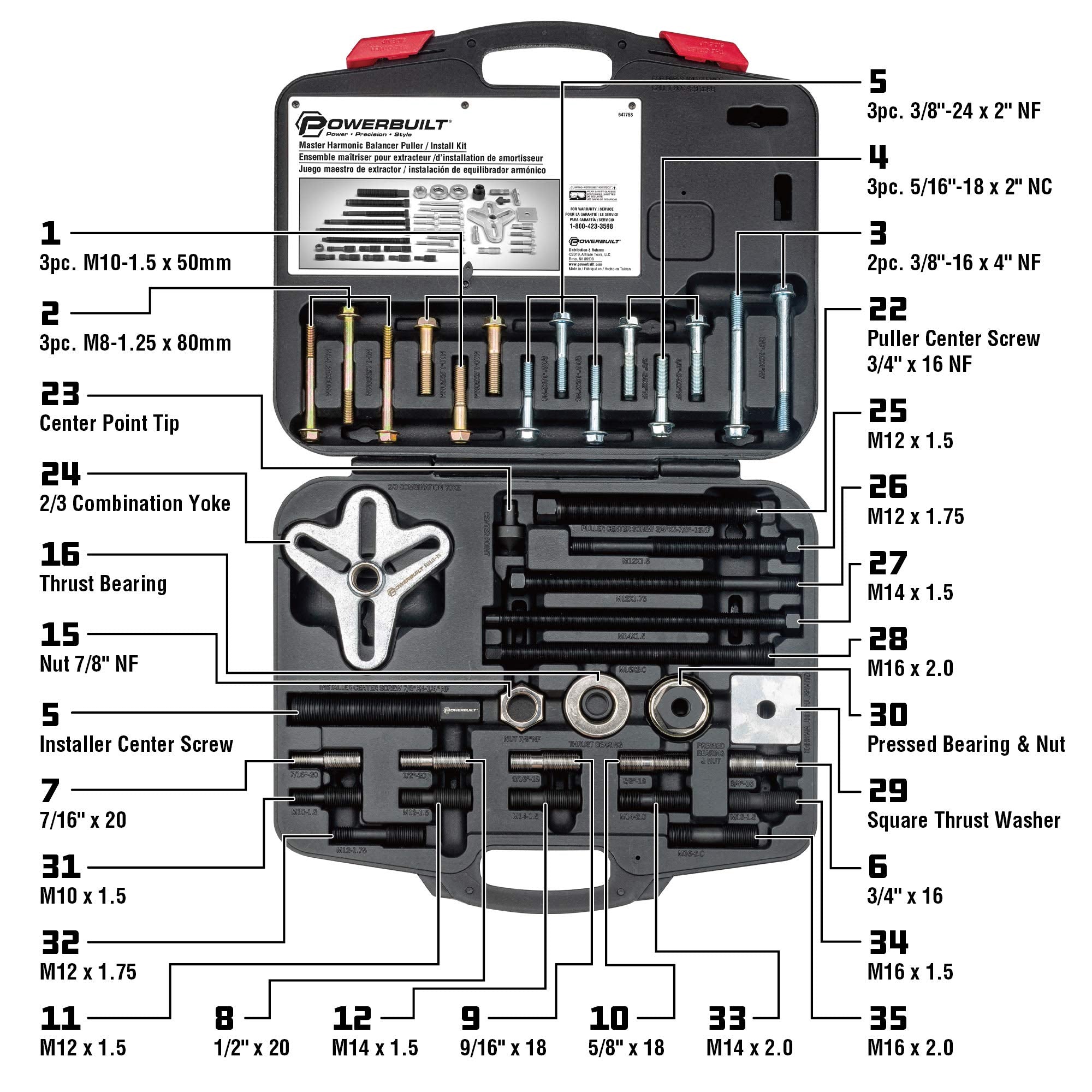 Powerbuilt Harmonic Balancer Puller & Installer, Specialty Tools Car Engine & Vehicle Drive Train, Crankshaft, Pulleys, And Gear