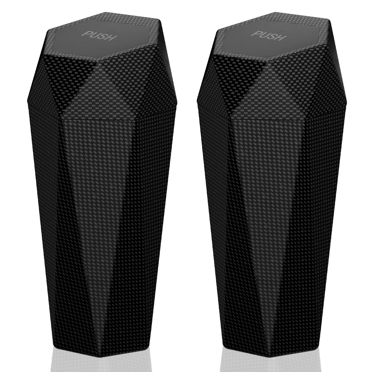 Szeof Car Trash Can With Lid 2 Pack, Diamond Design For Accessories, Leakproof Garbage Can, Organizer, Suitable For Car, Home, O