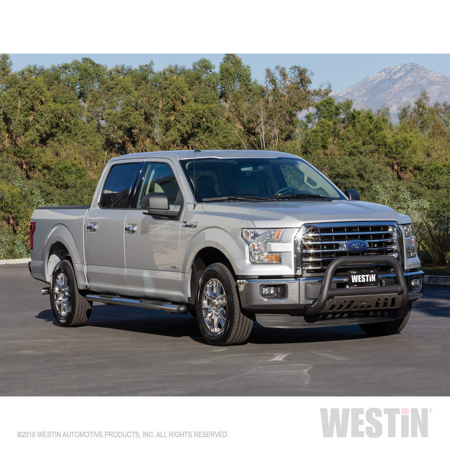 Westin 22-2055 Premier Oval Nerf Bar Mount Kit Fits 2015-2024 F150 2017-2024 F250 F350 Super Duty Black Pair