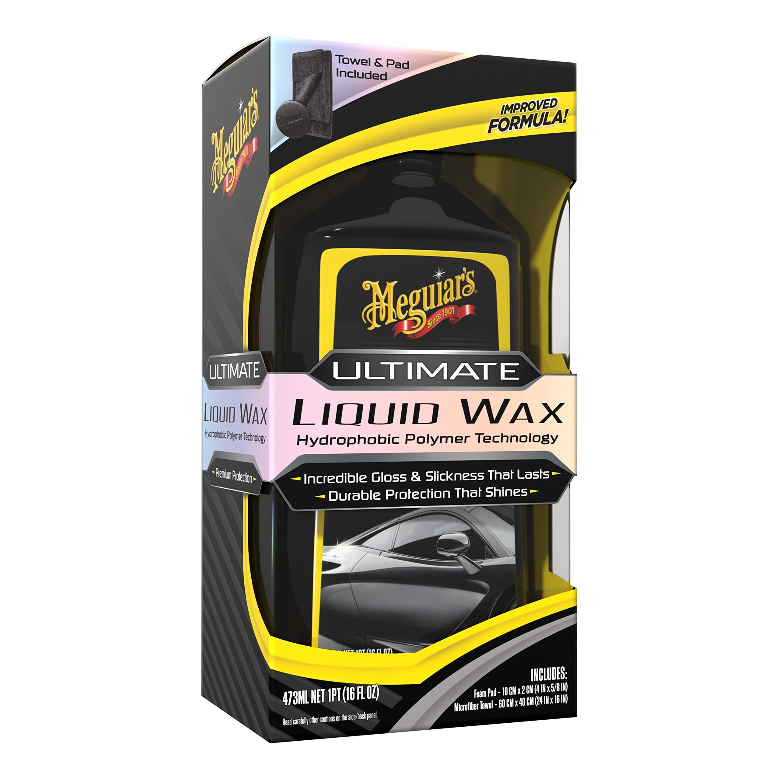 Meguiar'S G210516Eu Ultimate Liquid Wax 473Ml, Incredible Gloss & Slickness That Lasts