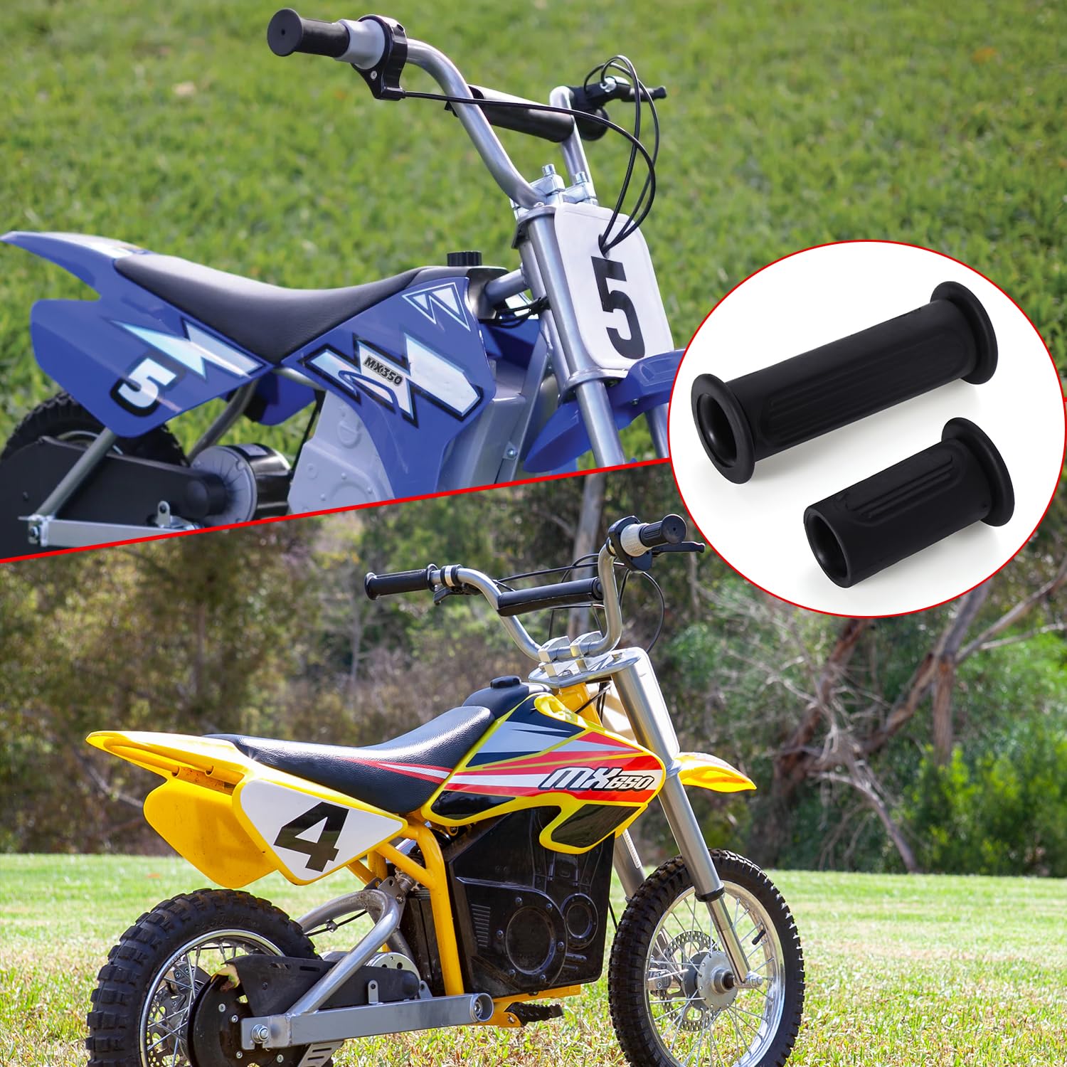 KAMIER Twist Throttle Handlebar Grips Replacement for Razor MX350 MX400 MX500 MX650 SX500 Mcgrath Dirt Bike RSF650 Dirt Quad 4 W