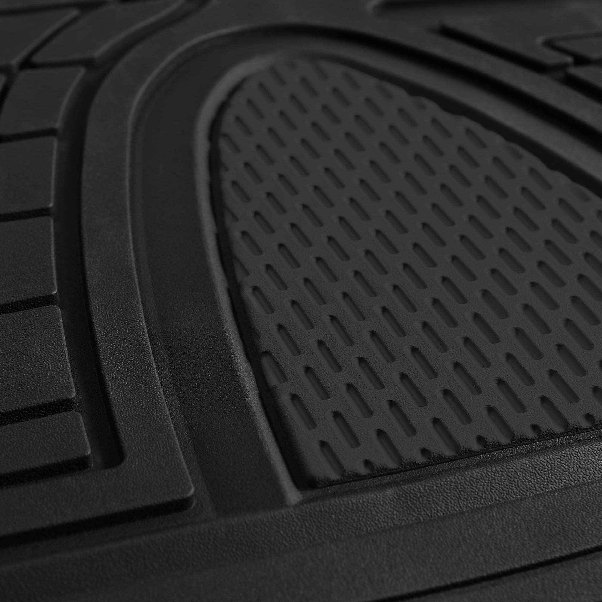 Fh Group Automotive Floor Mats - Heavy-Duty Rubber Floor Mats For Cars, Universal Fit Full Set, Climaproof & Trimmable Floor Mat