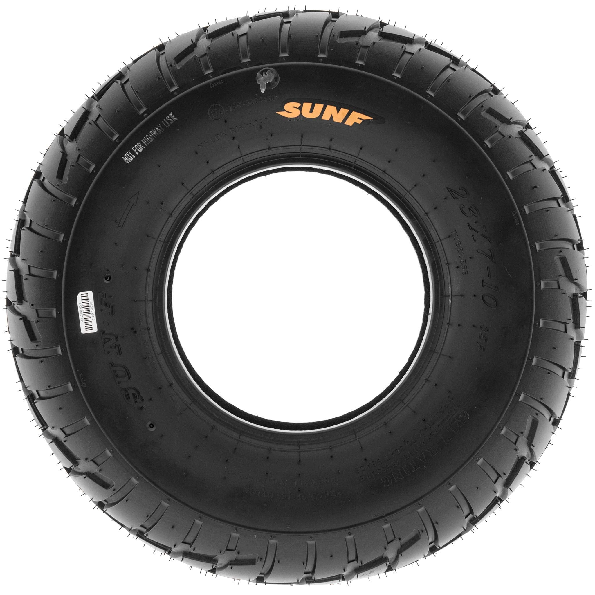 Set Of 4 Sunf A021 Tt Sport Atv Utv Flat Track Tires 20X7-8 Front & 22X10-10 Rear, 6 Pr, Tubeless