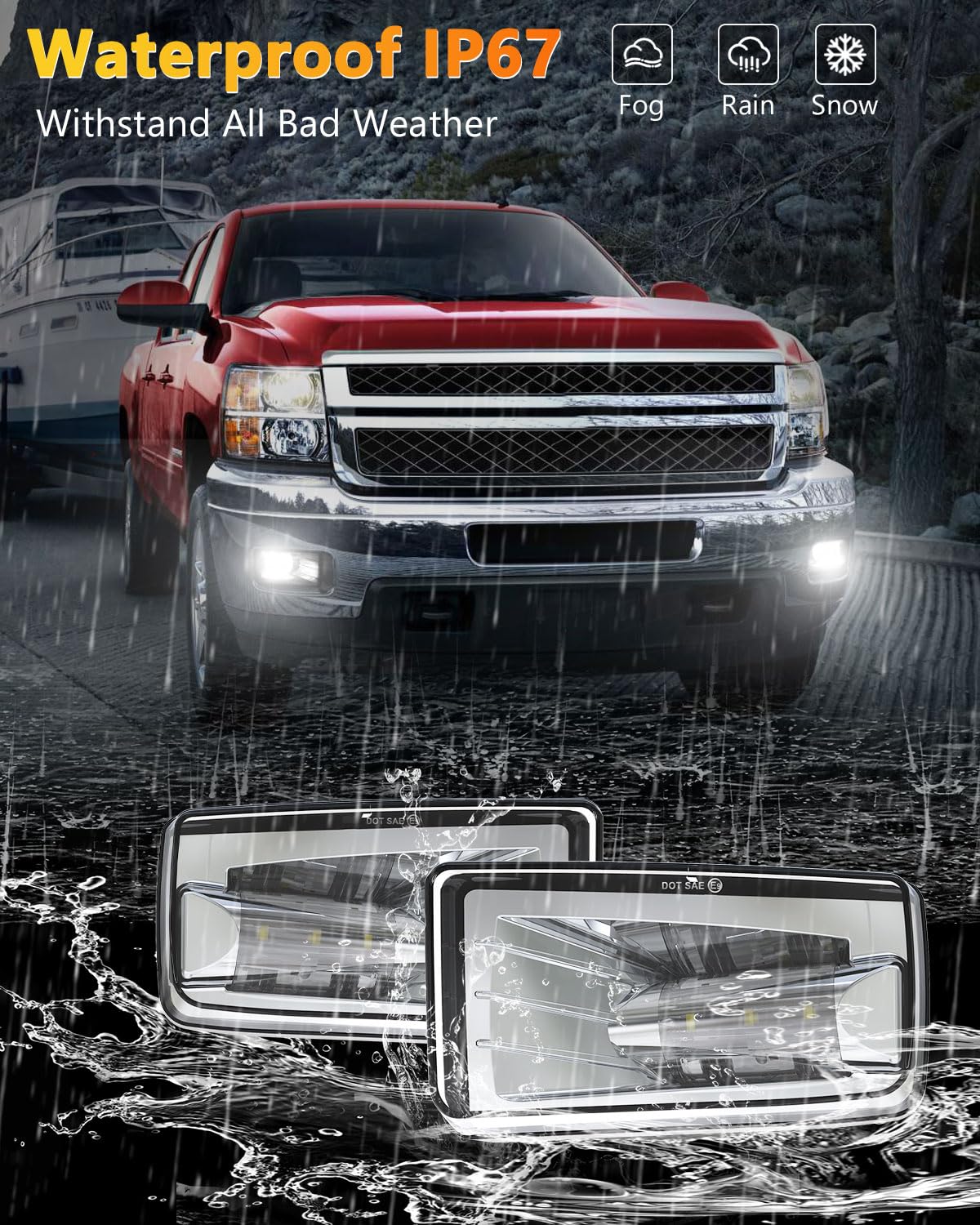 BICYACO Led Fog Lights 5202 w/Bulbs Compatible with Silverado 1500 2500 3500 2008-2014/ Avalanche 2007-2011 / Suburban 2007-2014