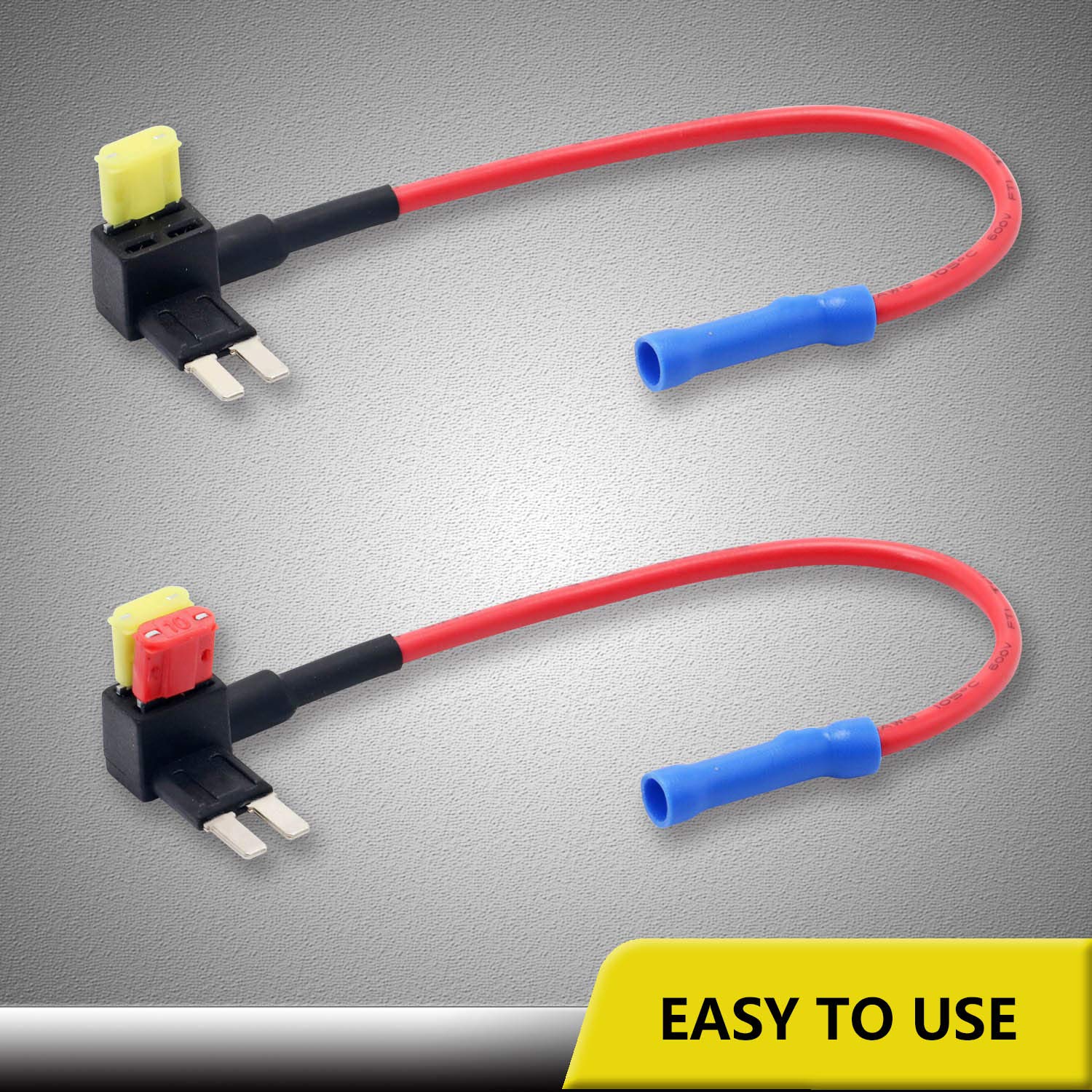 Recoil Ft4-10 10 Pack 12V Car Add-A-Circuit Fuse Tap Adapter Acz Blade Fuse/Micro 2 Fuse With 10Pcs 10A And 20A Fuses