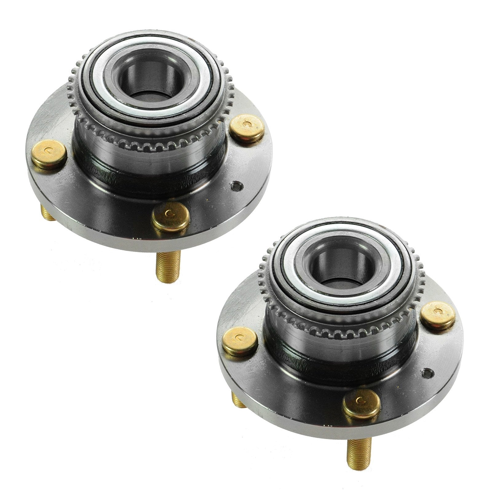 Trq Rear Wheel Hub Bearings Assembly Set Compatible With 2002-2007 Mitsubishi Lancer