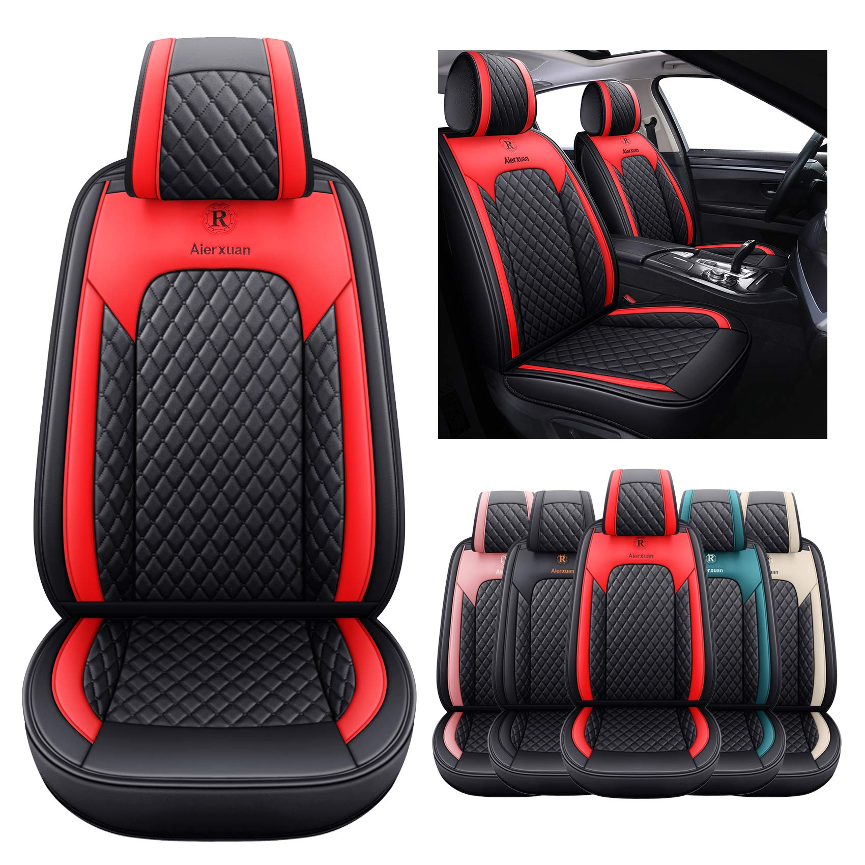 Aierxuan Front Car Seat Covers Women Leather Waterproof Universal For Rav4 Kia Sorento Pilot Hrv Ridgeline Odyssey Chr Ford Rang