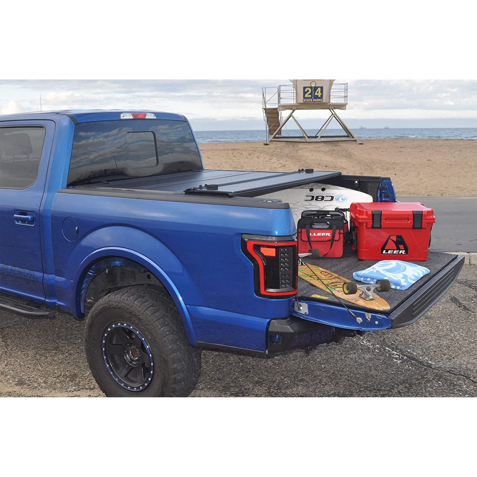 Leer Hf650M | Fits 2017+ Ford Superduty With 6.9 Ft Bed | Hard, Quad-Folding, Low Profile Tonneau Cover | Sku 650400