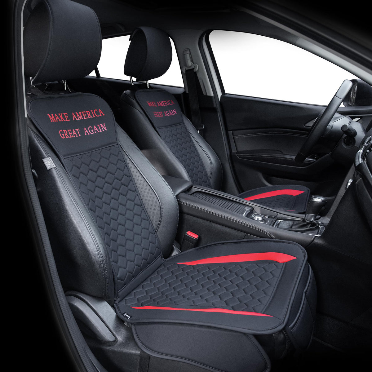 Elantrip 2Pcs Front Car Seat Covers Leather Maga Seat Protector Universal Fit For Most Cars Suvs And Trucks Water Proof Seat Pro