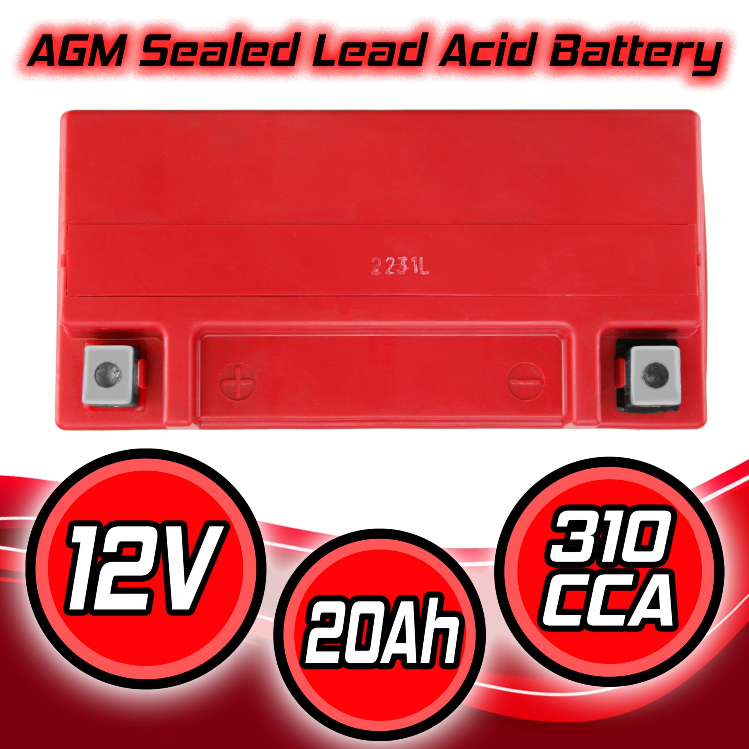 Banshee 20-BS Replacement Battery For YTX20-BS Motorcycle Battery for Haley Davidson FXST FLST Softail 1340CC 84-'90