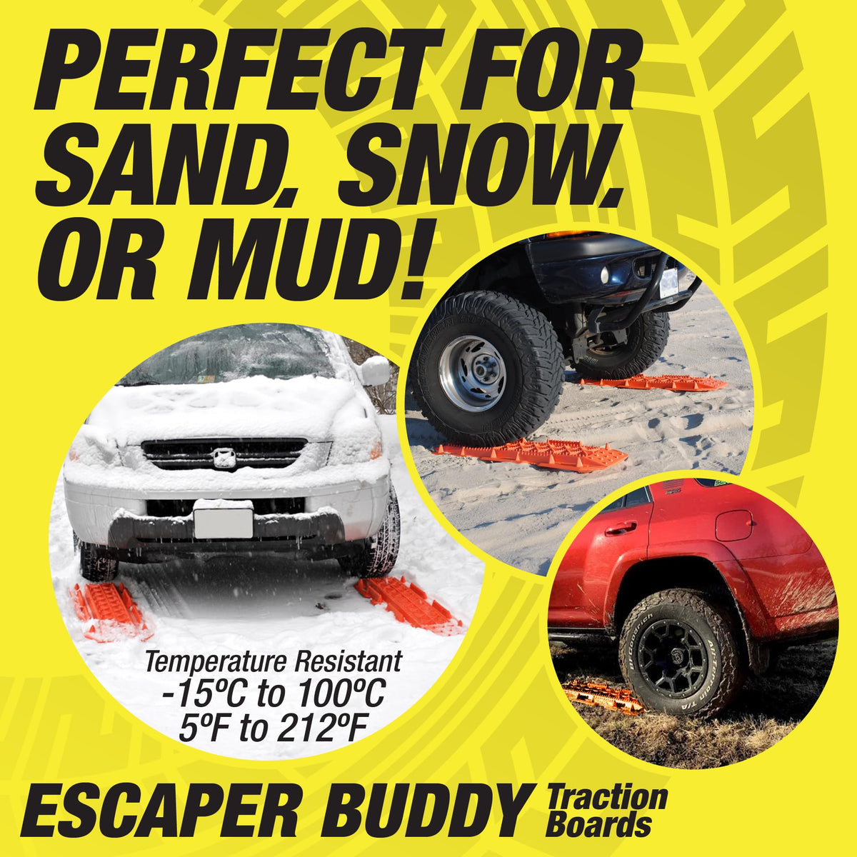 Maxsa 20333 Heavy-Duty Escaper Buddy Traction Mats for Off-Road Mud, Sand, & Sno WBCARB00AV2HONS