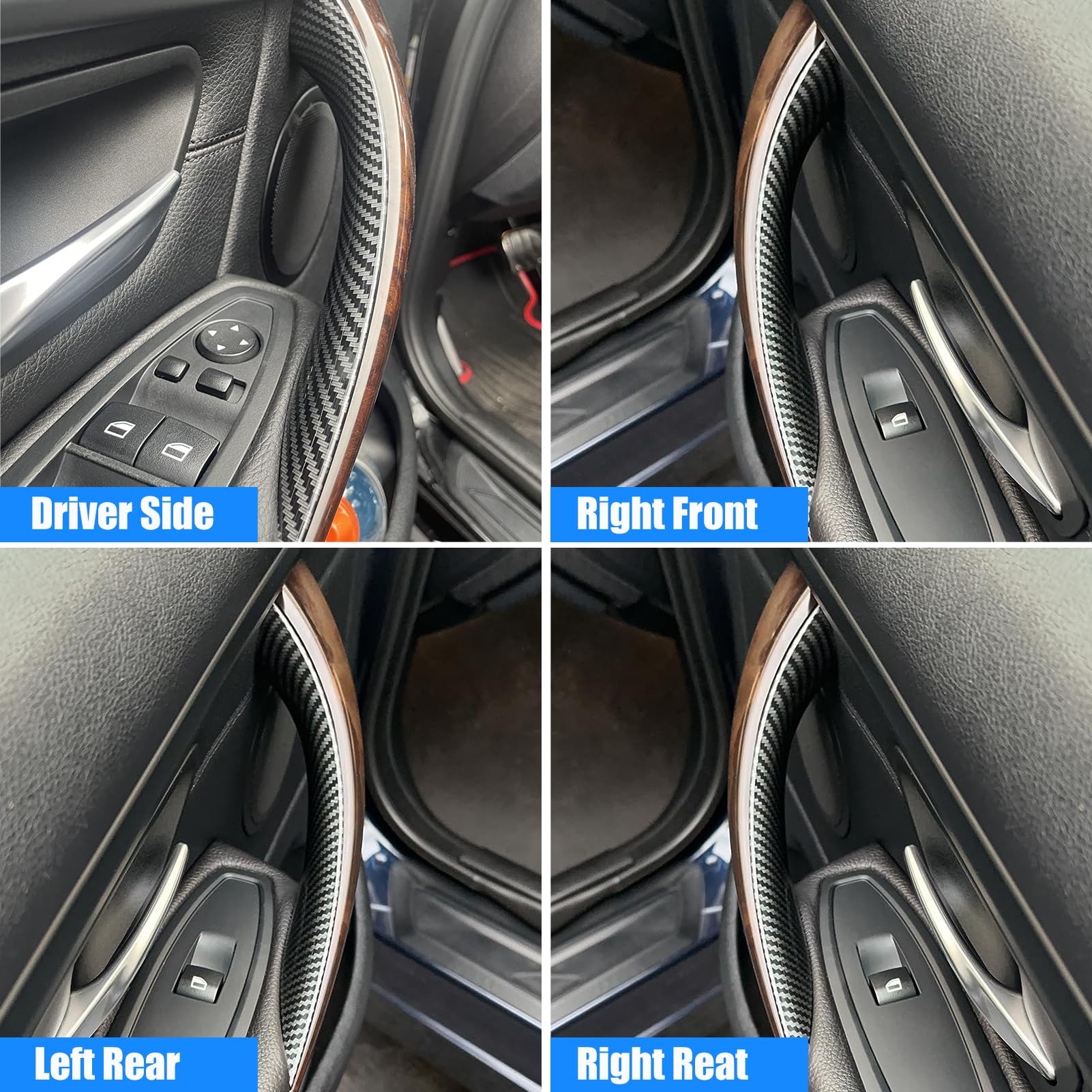 Jaronx Compatible With Bmw Door Handles Replacement For 320I,325I,328I,330I,335I,340I F30/F31/F80 M3, 4Pcs Driver Side And Passe