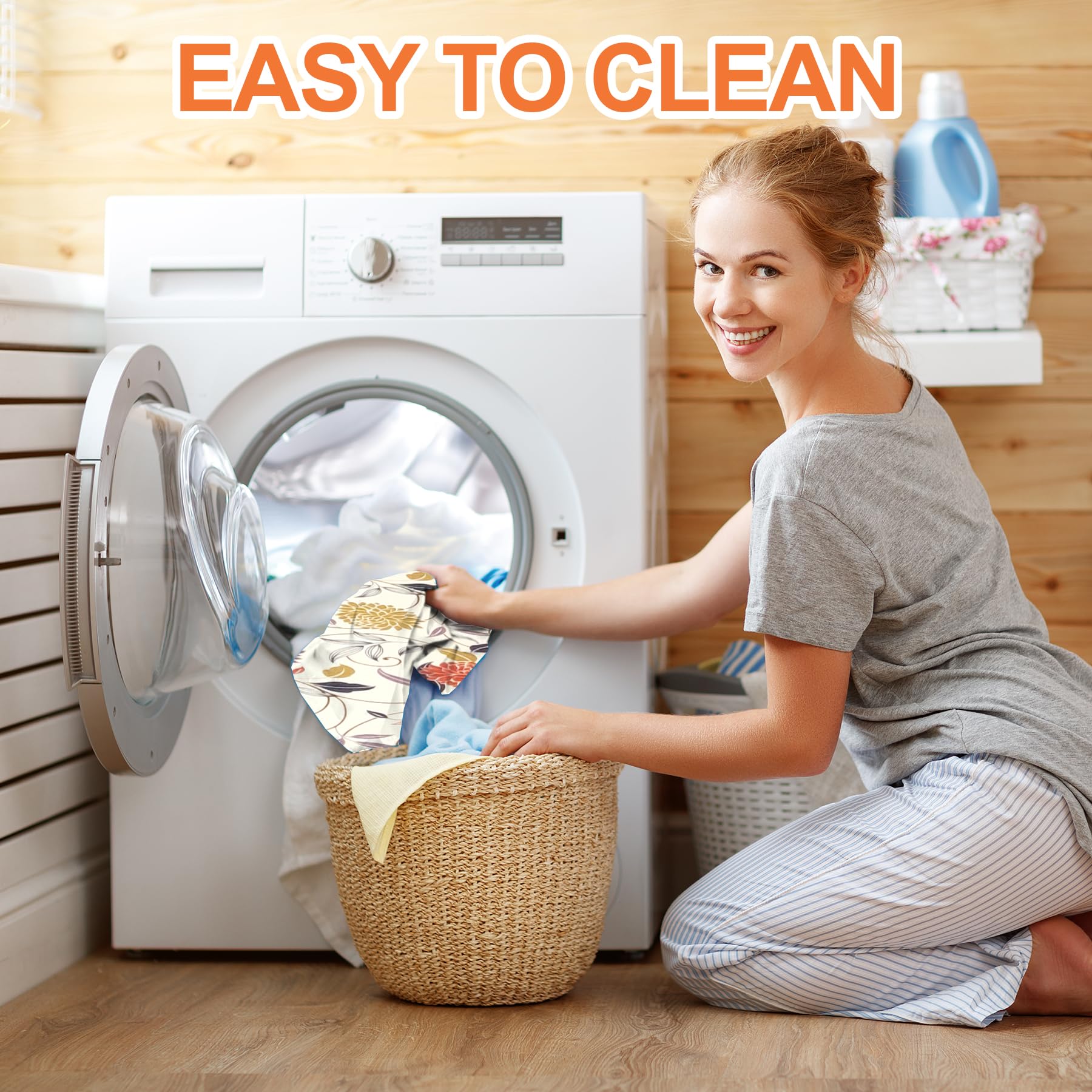 Fuangui Rv Dinette Cushion Covers - Stretch Camper Cushion Booth Seats Replacement - Washable Sofa Furniture Protector (A4, 2 Be