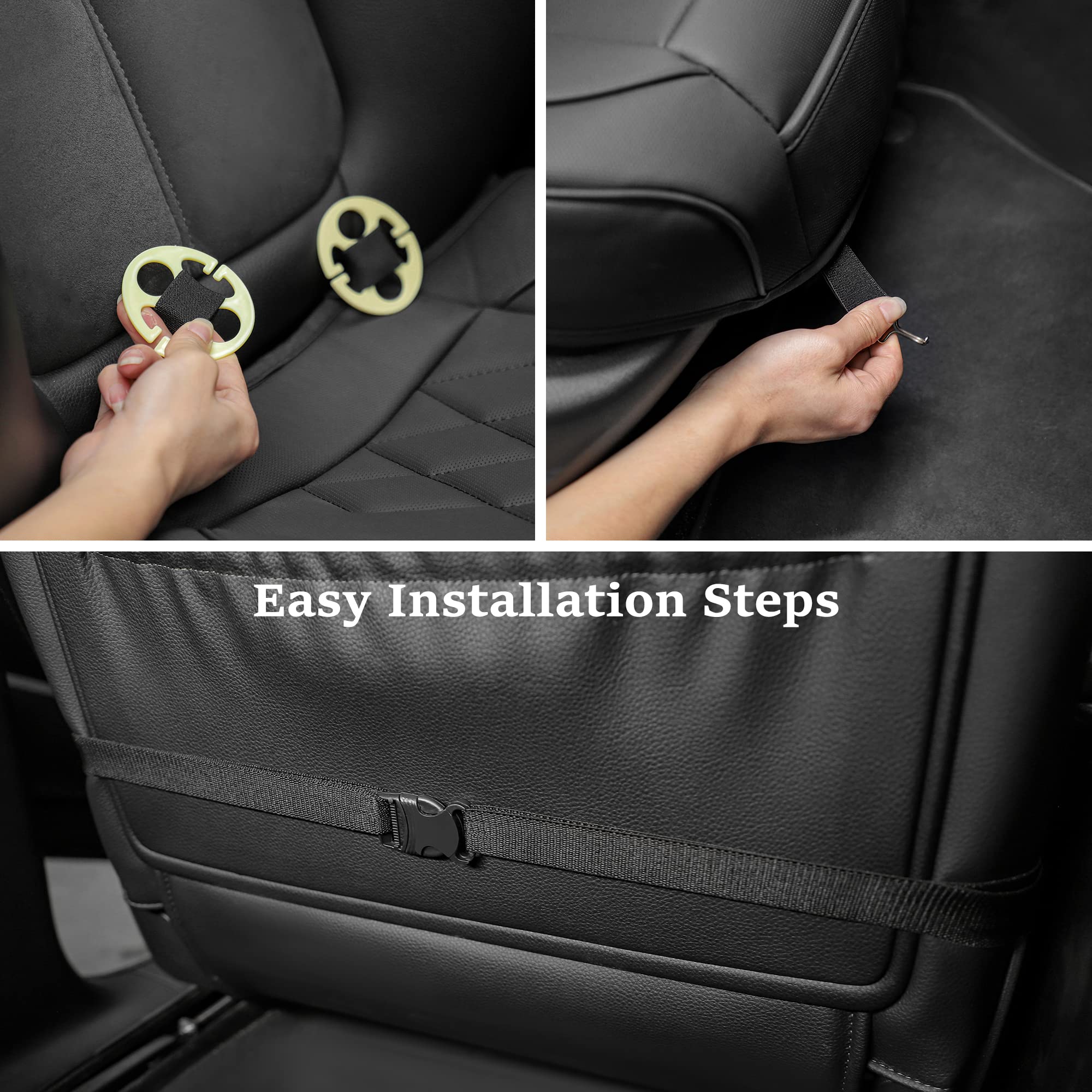 Jojobay Leather Car Seat Cover,Bottom Seat Covers For Cars,Front Seat Protector,Fit For 95% Of Vehicles - Padded,Anti-Slip,Premi