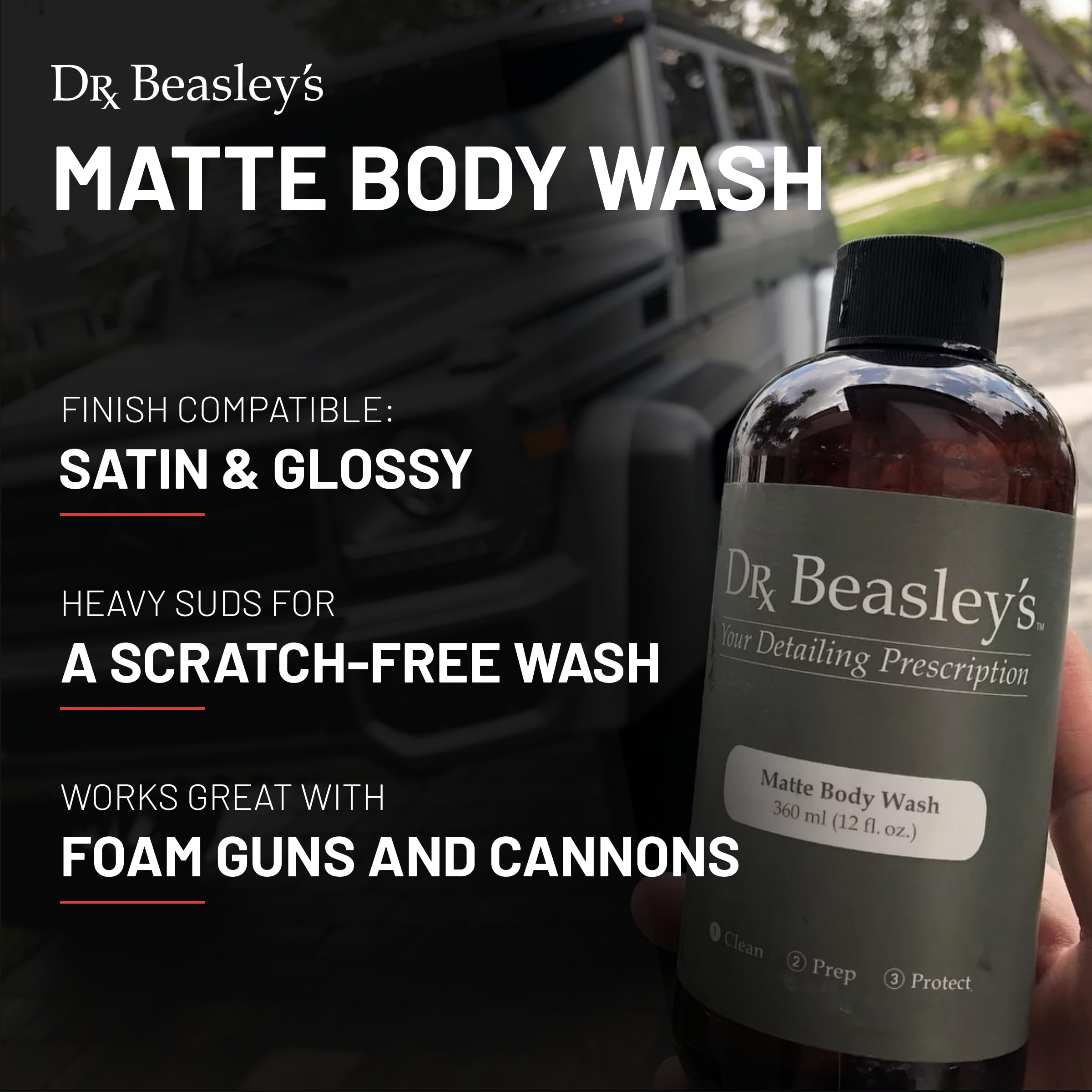 Dr. Beasley'S - Mp10D32 Matte Body Wash - 32 Oz. Premium Matte Car Wash Soap, Ph Balanced, Readily Biodegradable