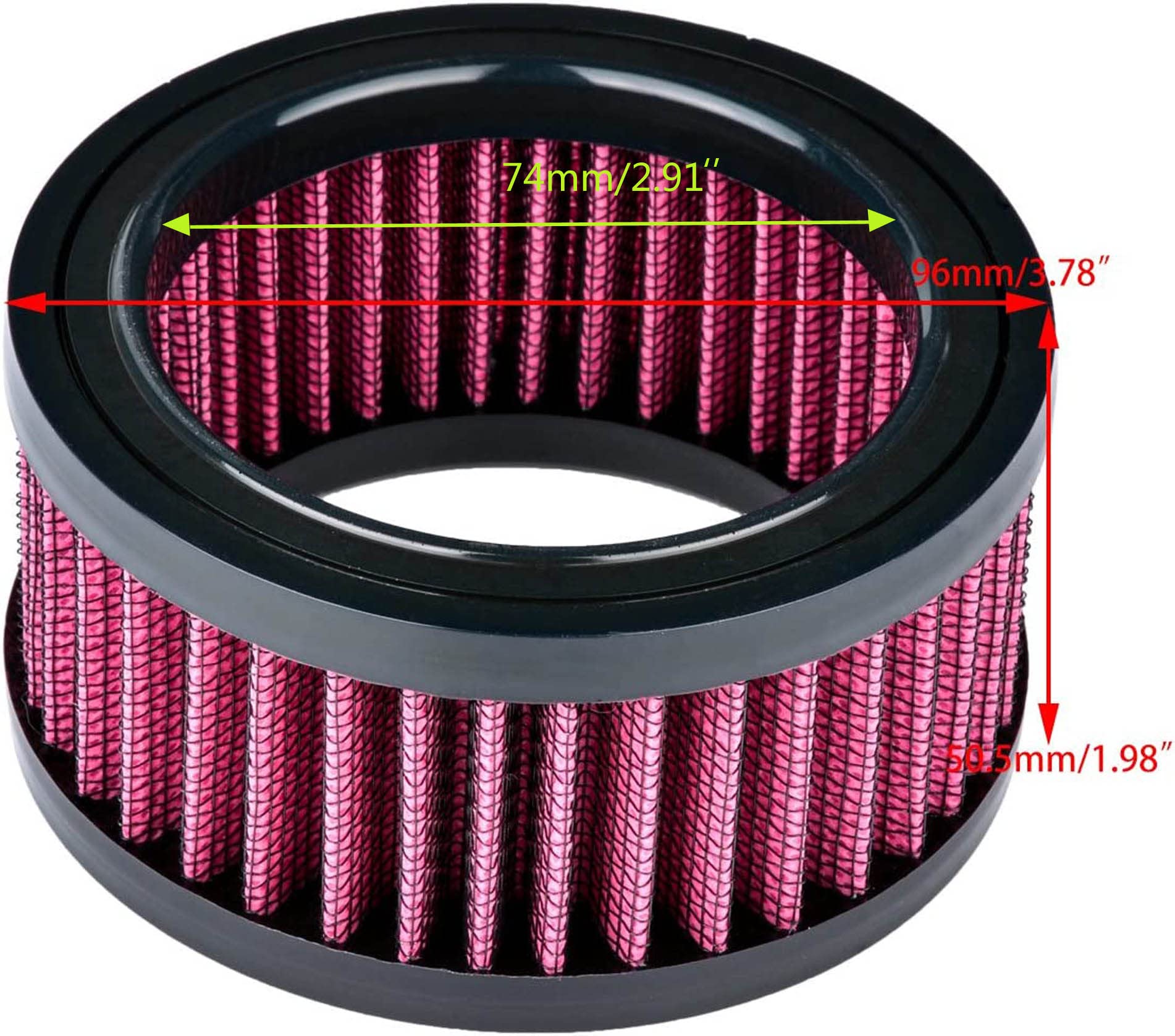 NATGIC Motorcycle Air Cleaner Intake Moto Air Filter Replacement System Kit for Har*ley Sport-ster XL883 XL1200 X48 2004-2018 (P