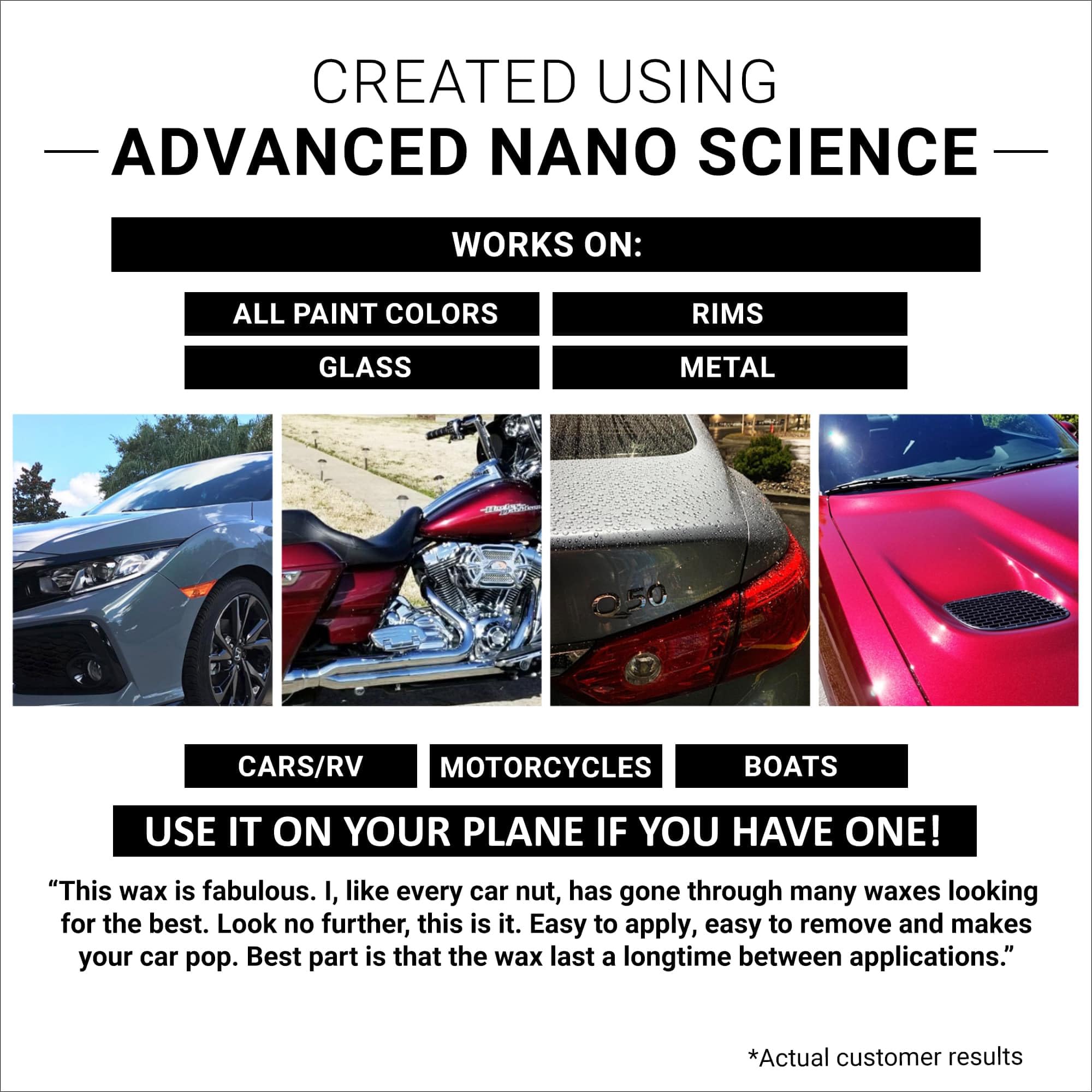 CAR GUYS Liquid Wax - Advanced Car Wax for Superior Protection & Shine - 8 Oz Kit - Ideal for All Paint Colors & Black Cars